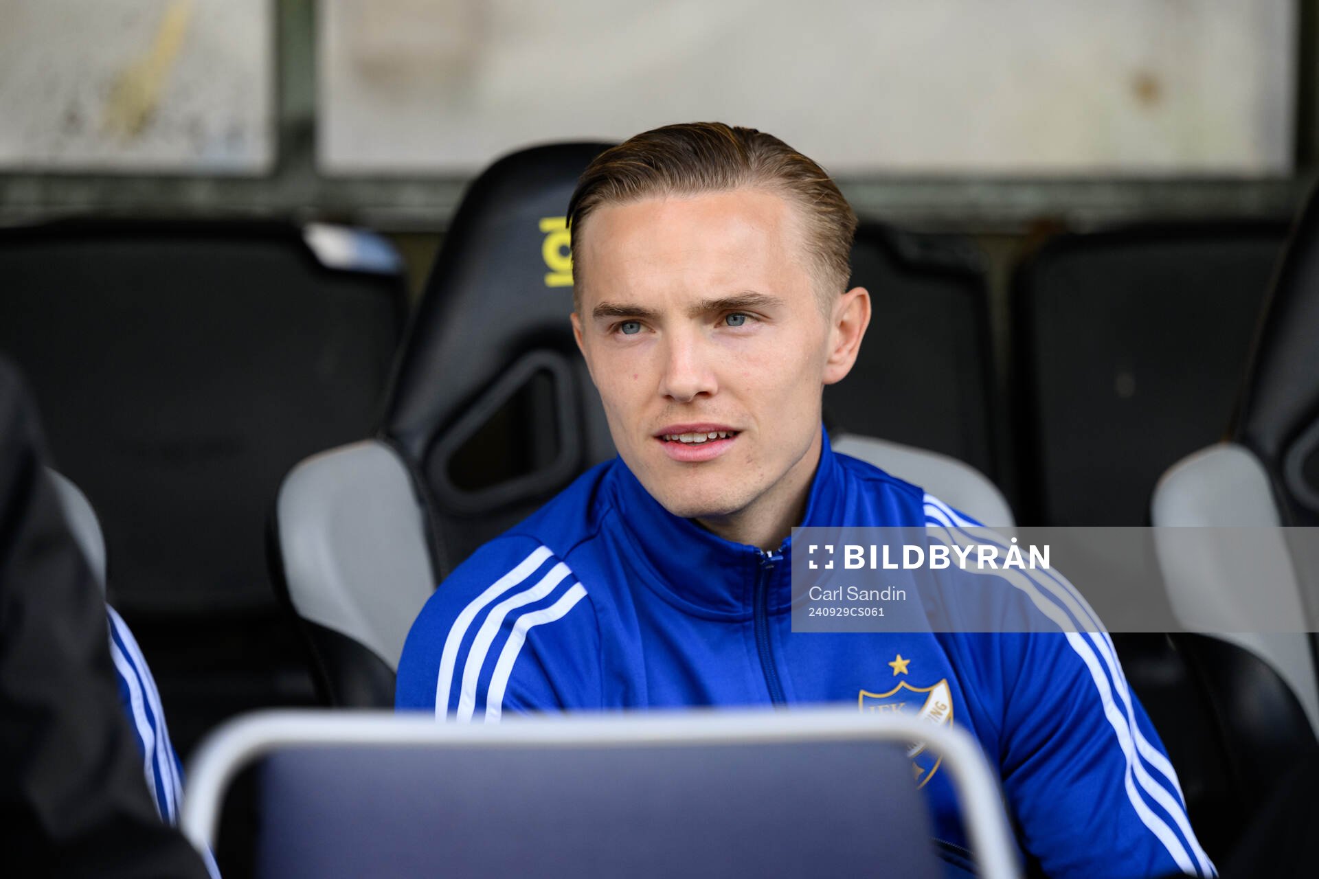 IFK Norrköpings Jacob Ortmark på bänken