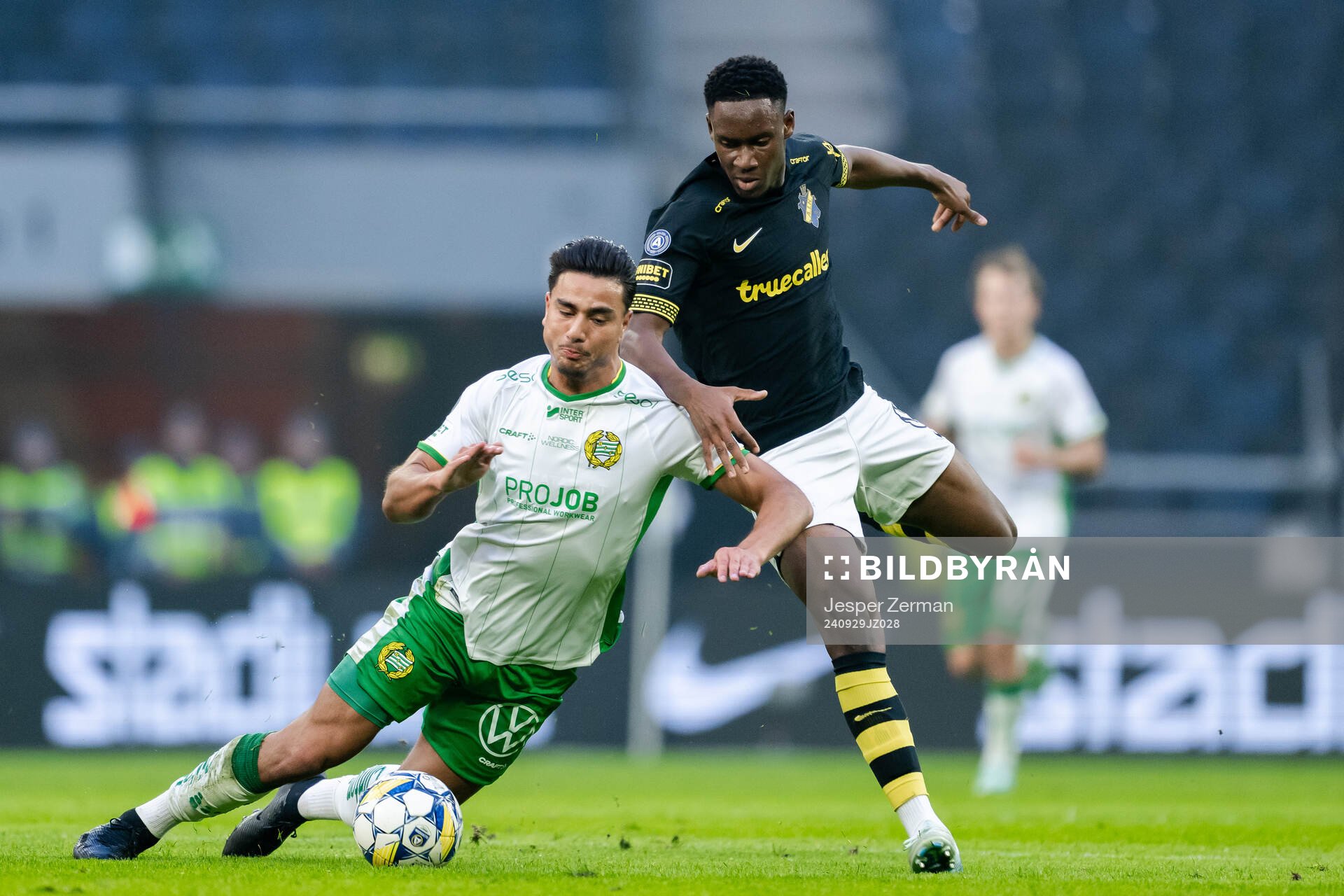 Hammarbys Jusef Erabi och AIKs Mouhamed Lamine Fanne Dabo