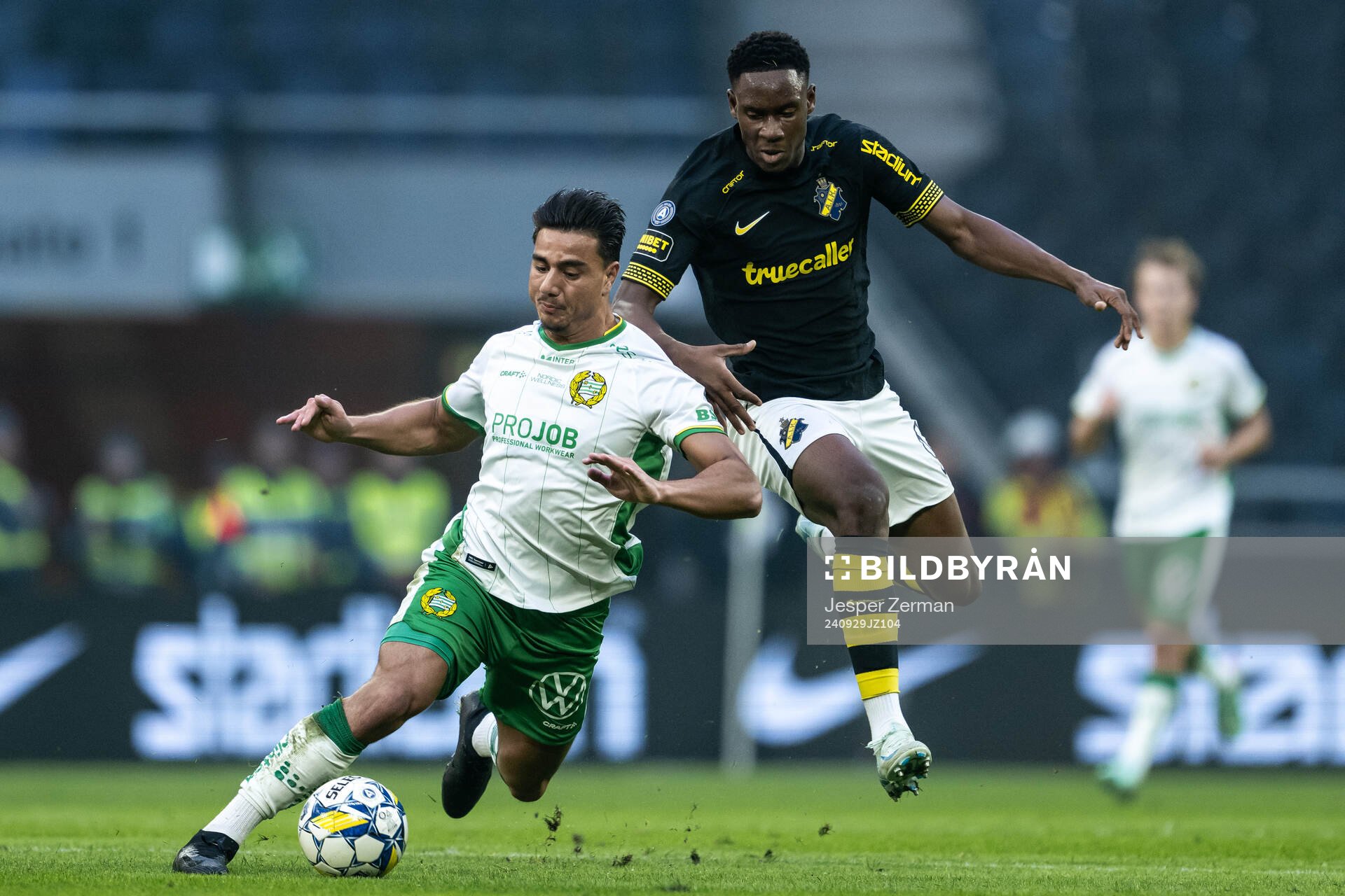 Hammarbys Jusef Erabi och AIKs Mouhamed Lamine Fanne Dabo