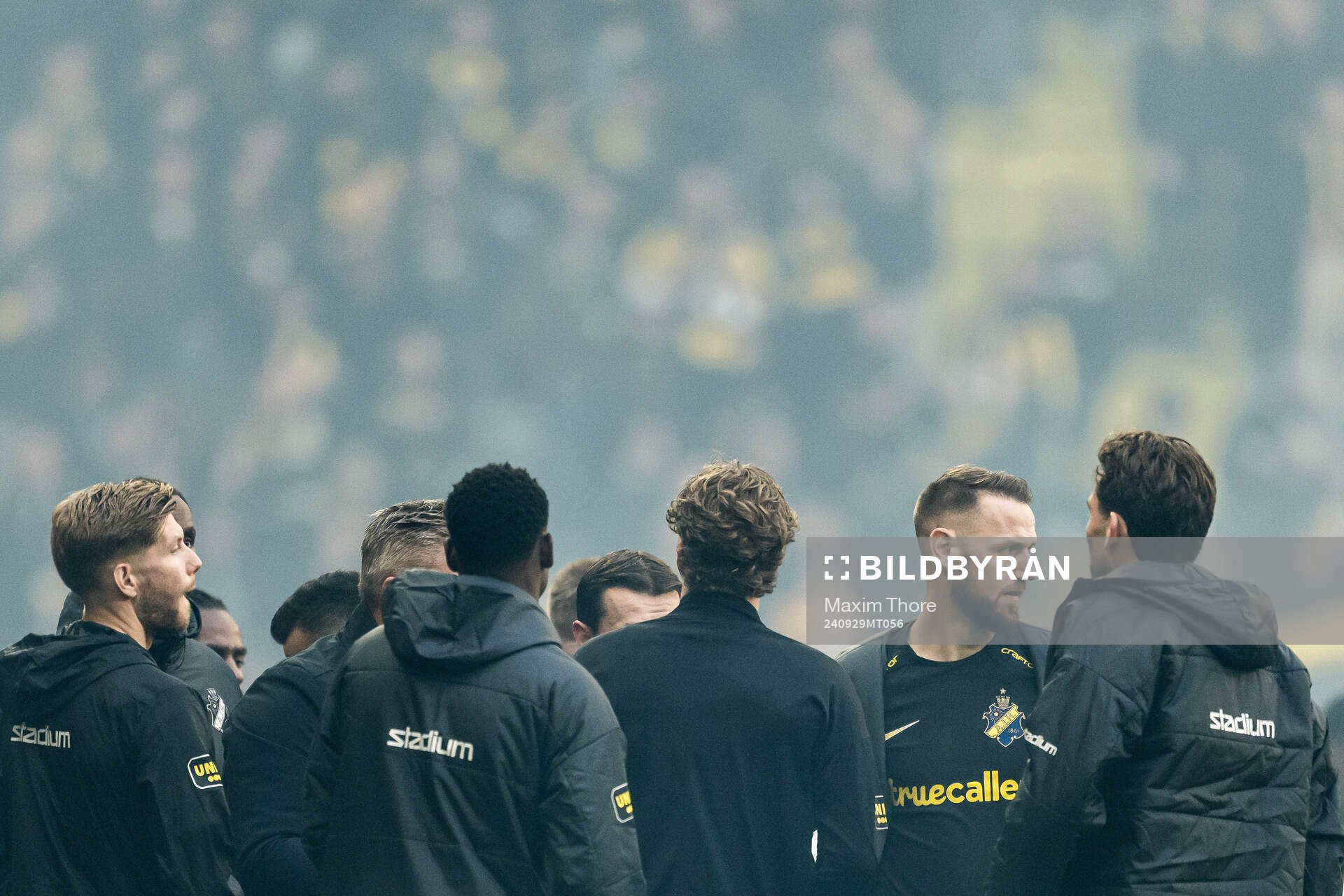 AIKs Alexander Milosevic vid ett spelavbrott
