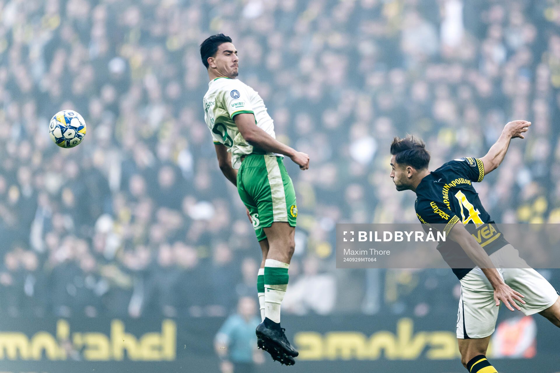 Hammarbys Jusef Erabi och AIKs Sotirios Papagiannopoulos