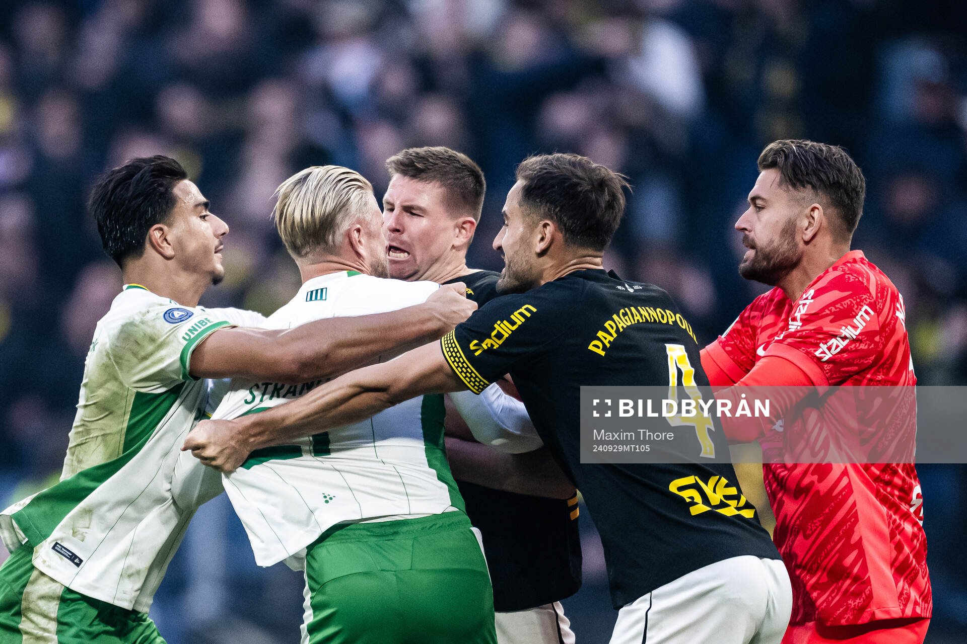 Hammarbys Jusef Erabi och Simon Strand i bråk med AIKs