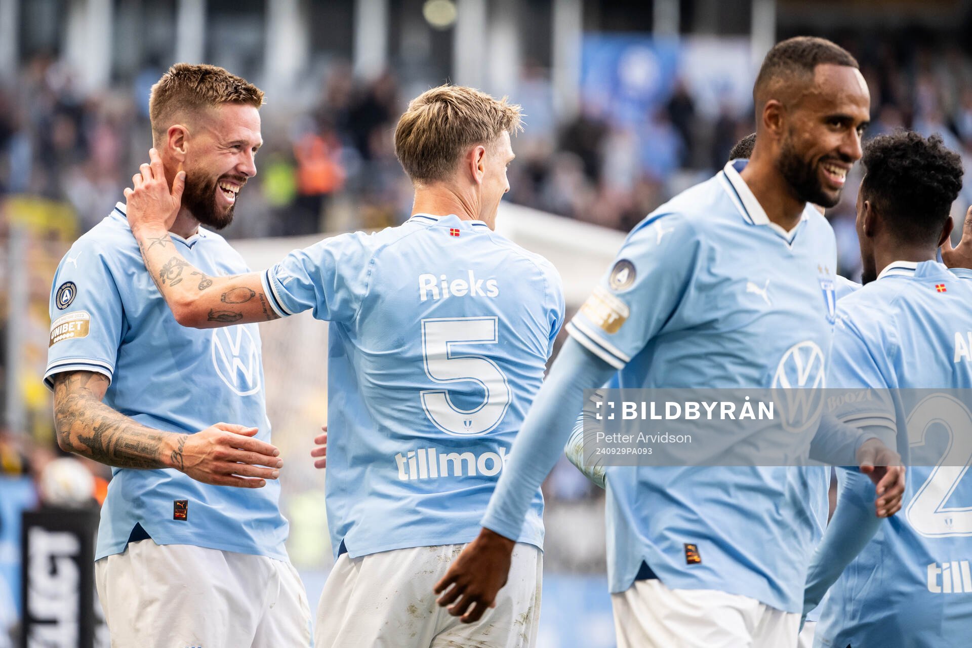 Malmö FFs Pontus Jansson jublar med Søren Rieks
