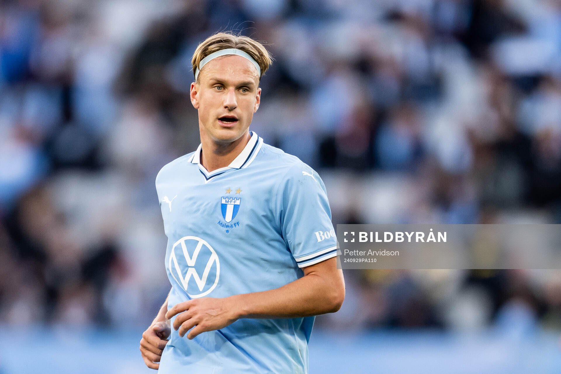 Malmö FFs Erik Botheim under fotbollsmatchen i Allsvenskan mellan Malmö FF och Mjällby den 29 september 2024 i Malmö. 