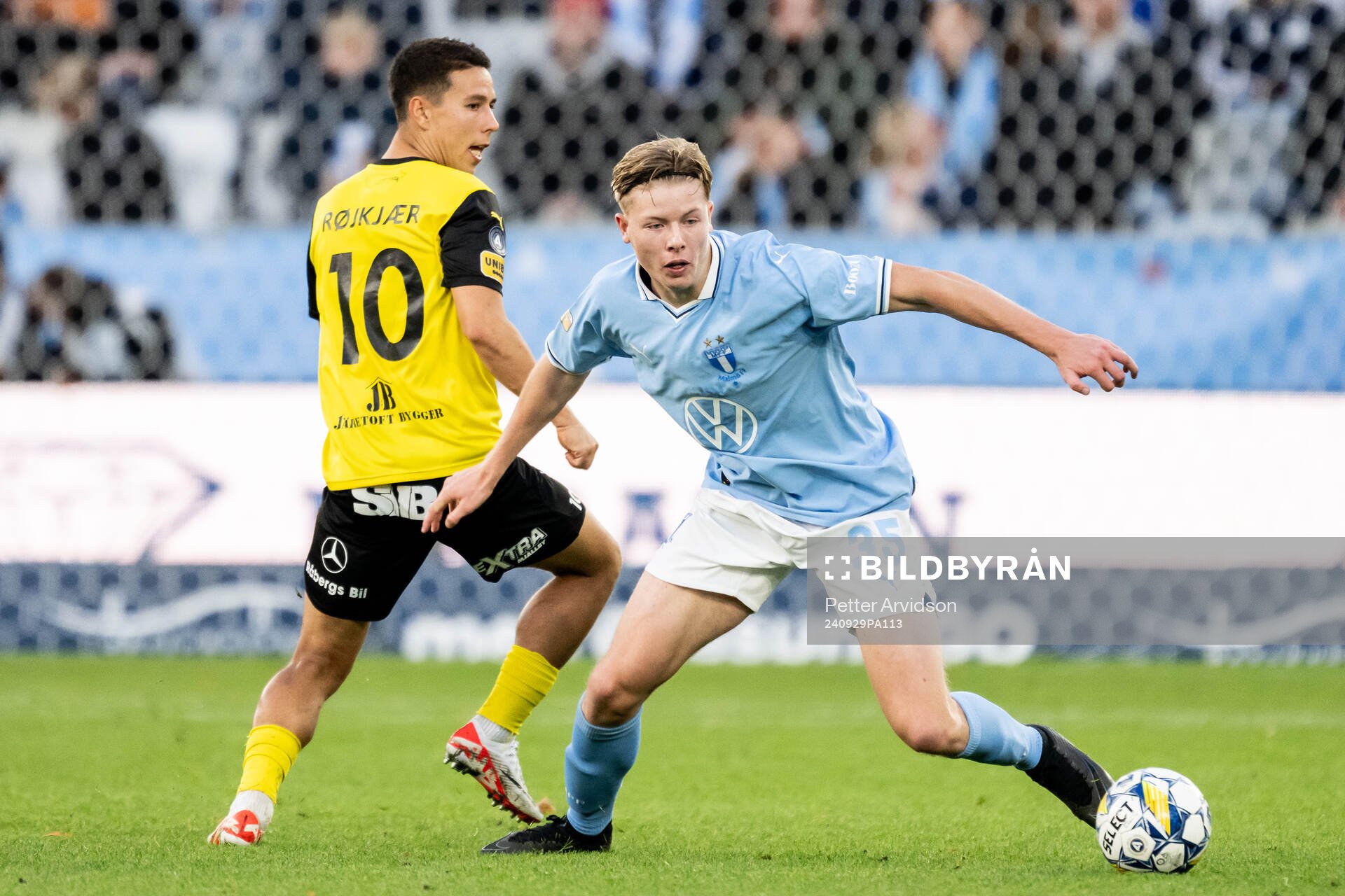 Mjällbys Nicklas Røjkjær och Malmö FFs Nils