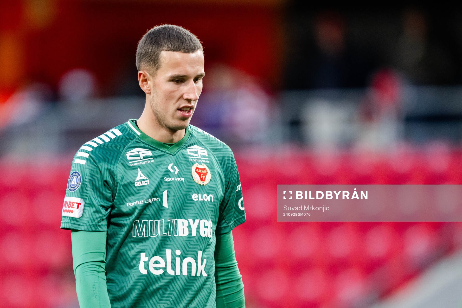 Kalmars målvakt Samuel Brolin deppar