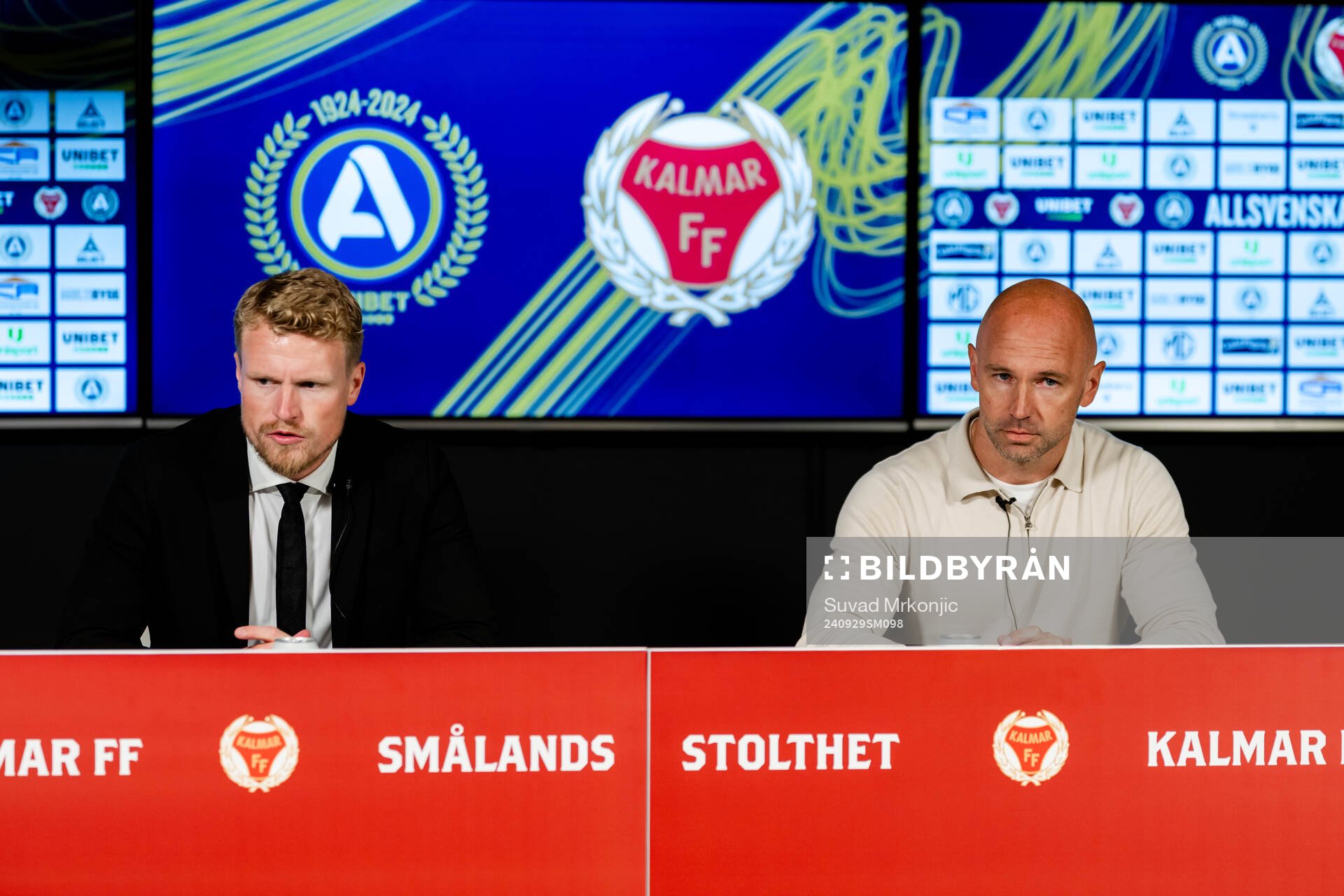 Elfsborgs manager Oscar Hiljemark och Kalmars tränare
