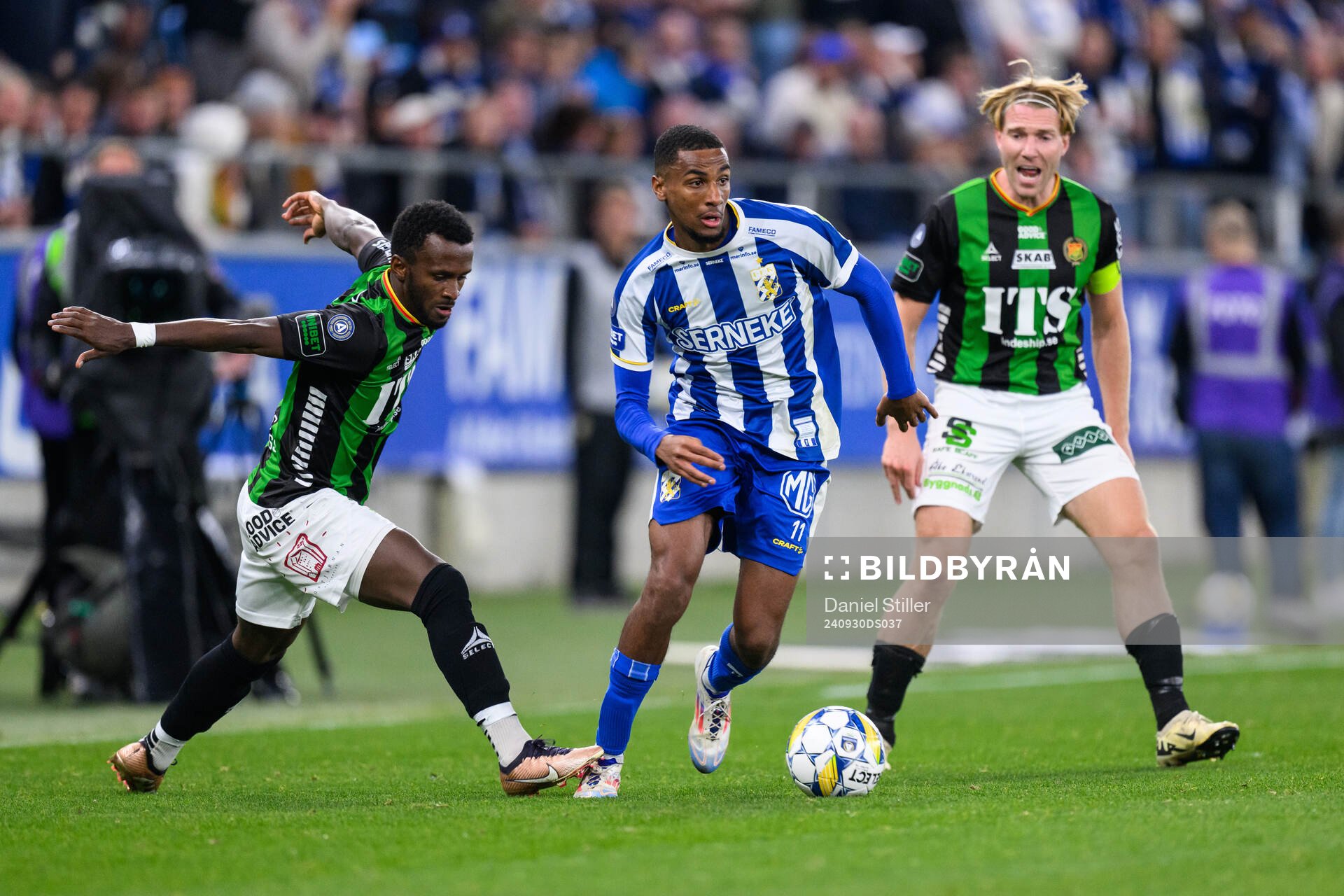 GAIS Richard Emeka Friday och August Wängberg mot IFK