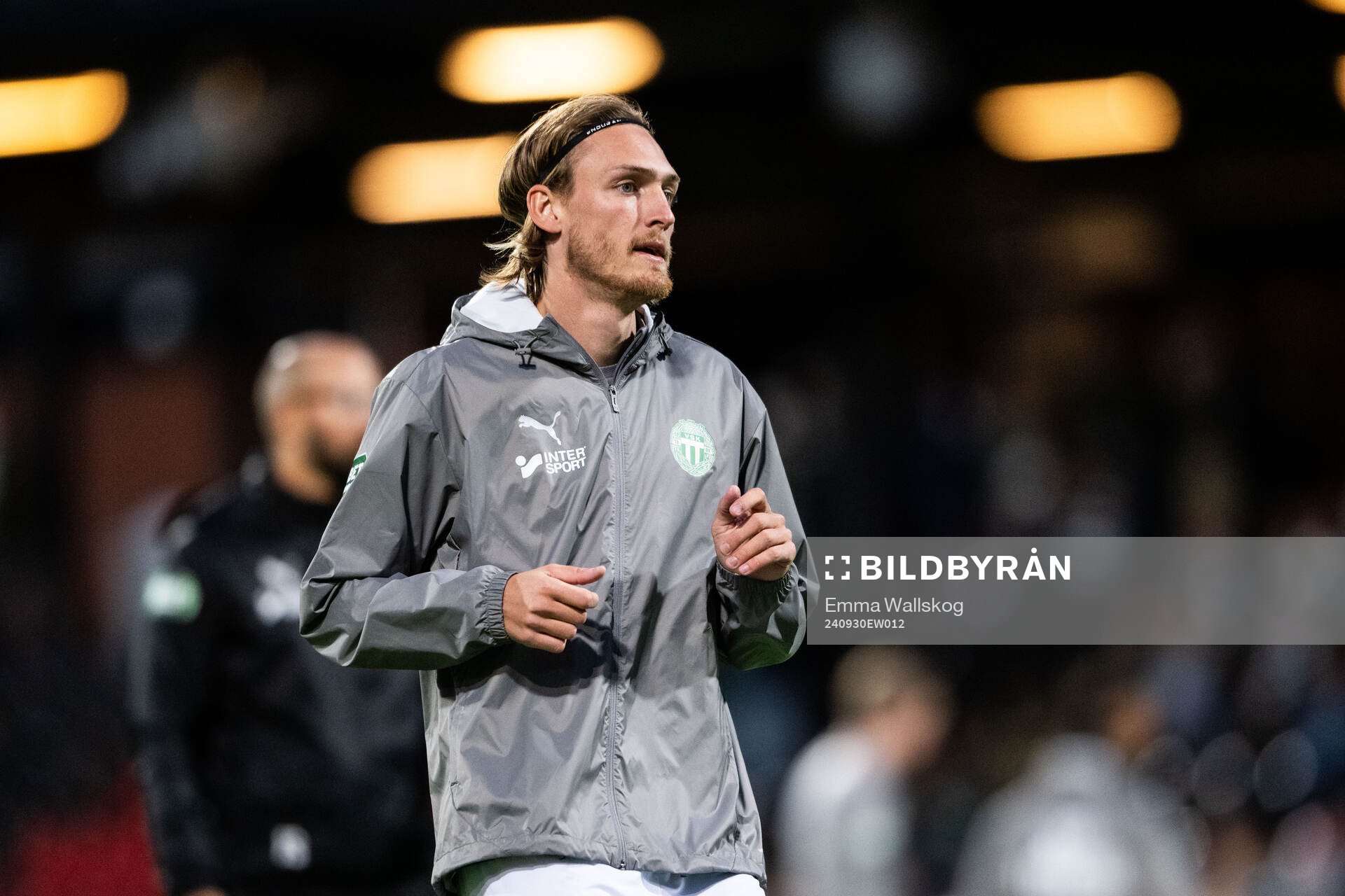 Västerås Gustav Granath inför fotbollsmatchen i Allsvenskan mellan Brommapojkarna och Västerås den 30 september 2024 i Stockholm. 