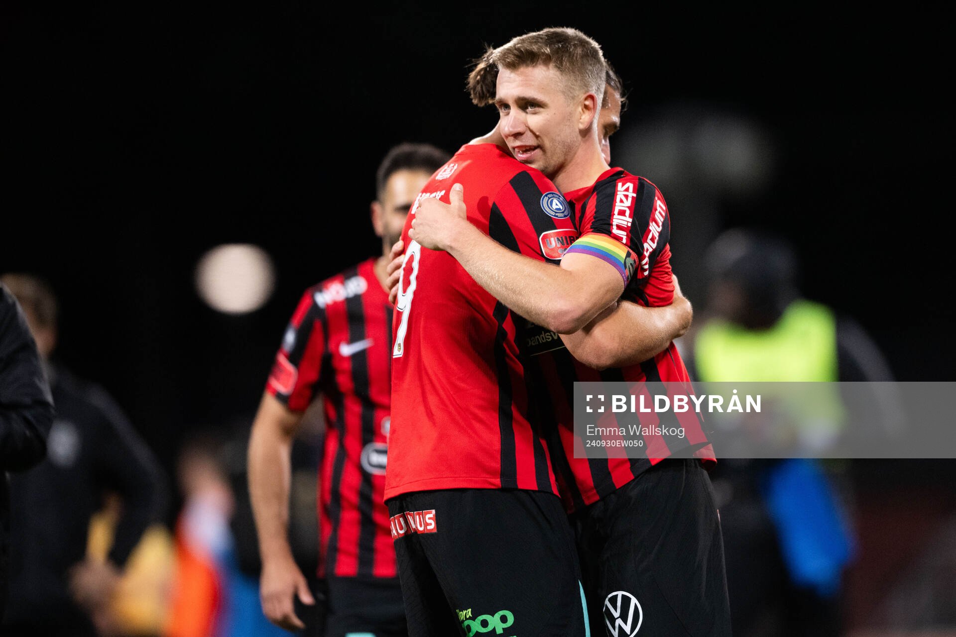 Brommapojkarnas Nikola Vasic och Ludvig Fritzson jublar