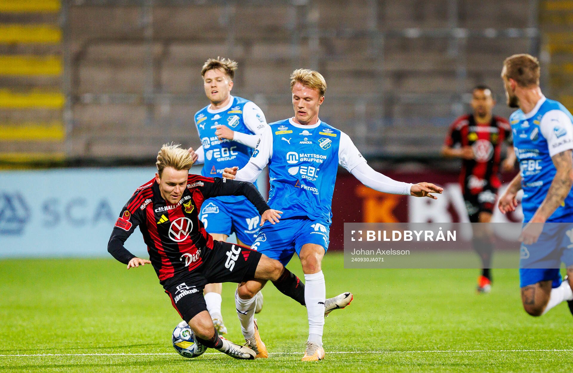 Östersunds Simon Marklund och IK Oddevolds Gabriel Sandberg
