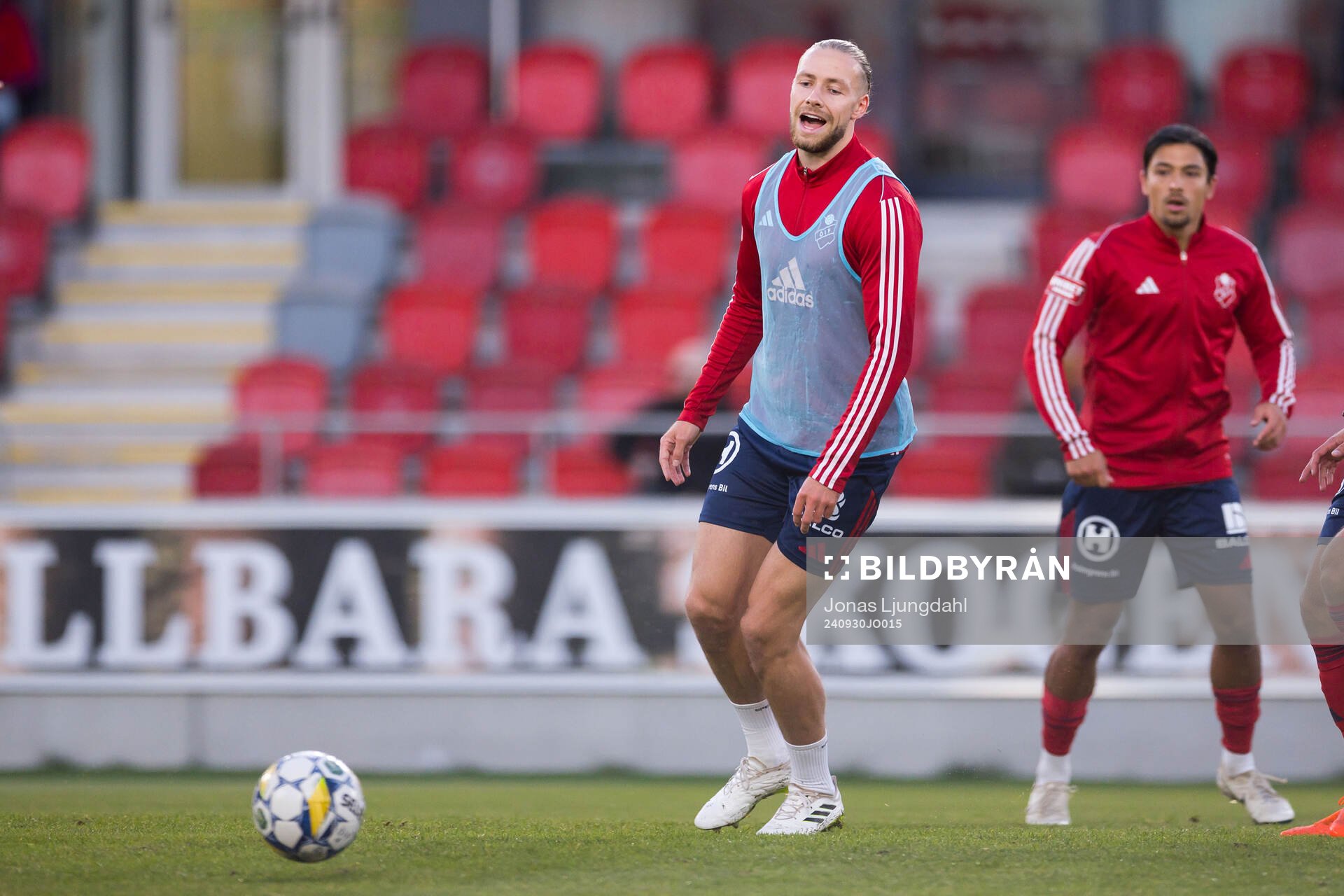 Östers Kevin Höög Jansson inför fotbollsmatchen i Superettan mellan Öster och Utsikten den 30 september 2024 i Växjö. 