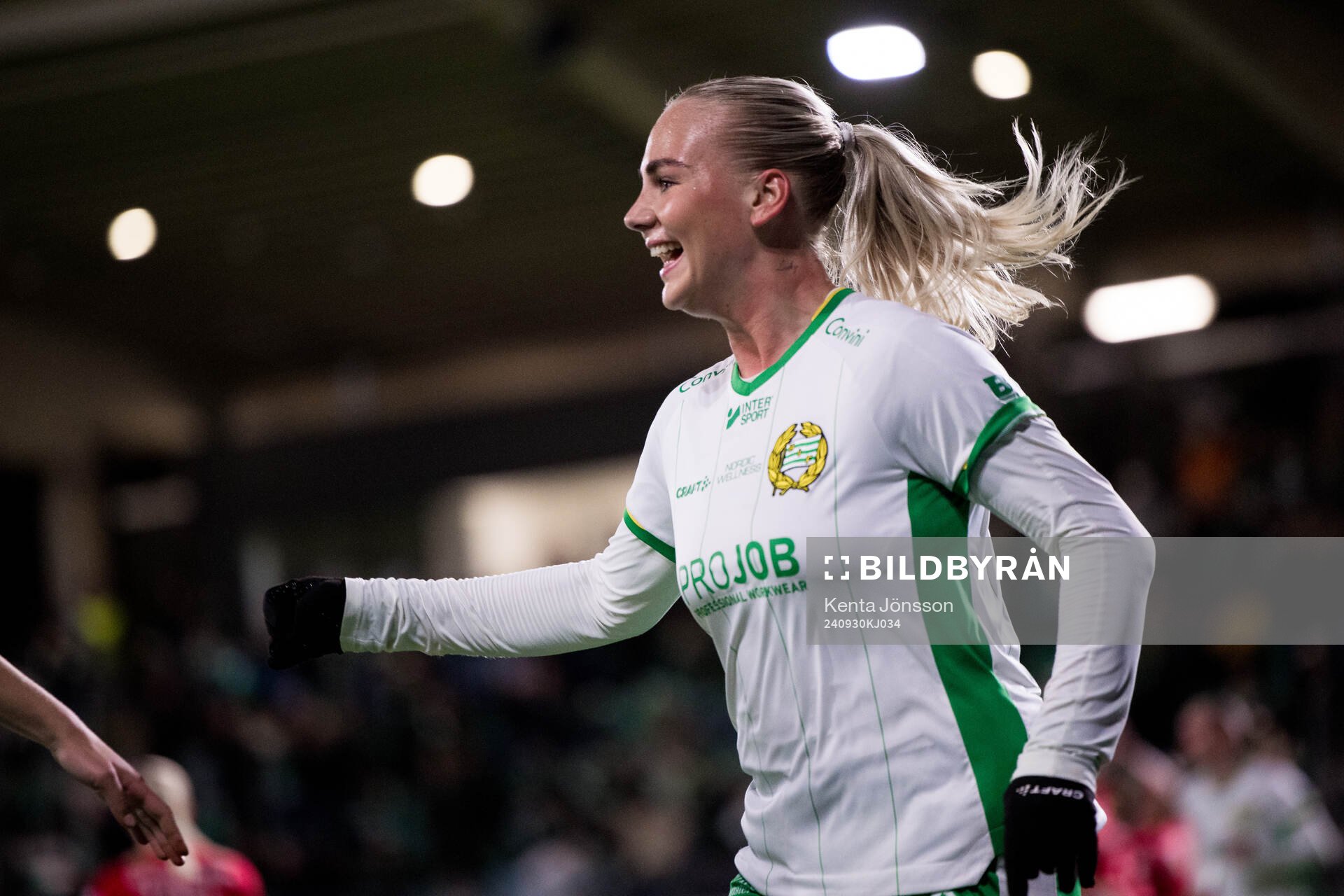 Hammarbys Cathinka Tandberg jublar