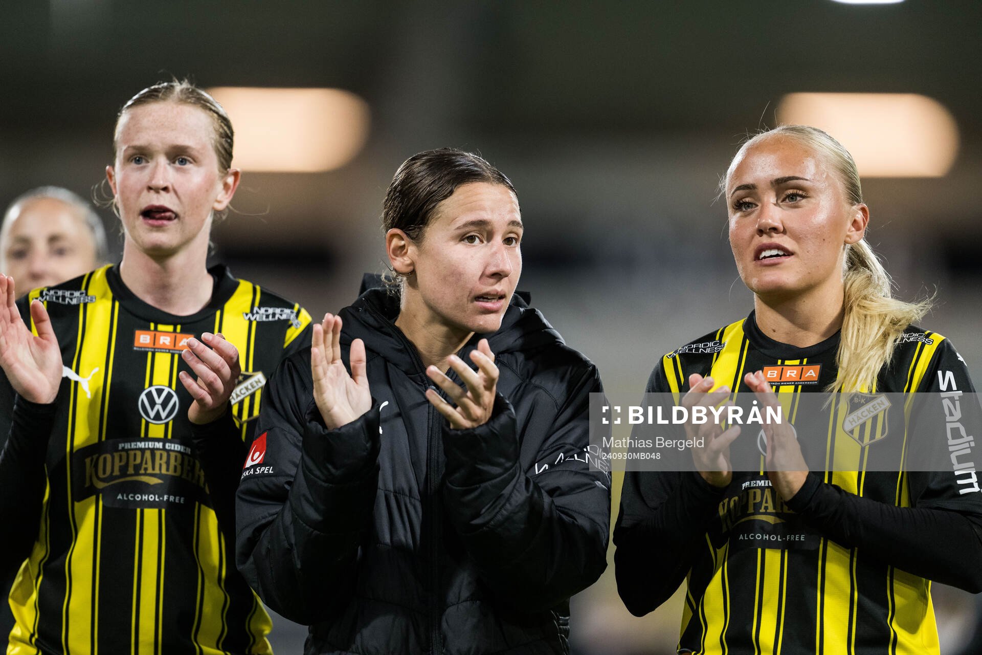 Häckens Emma Östlund, Tabby Tindell och Alva Selerud