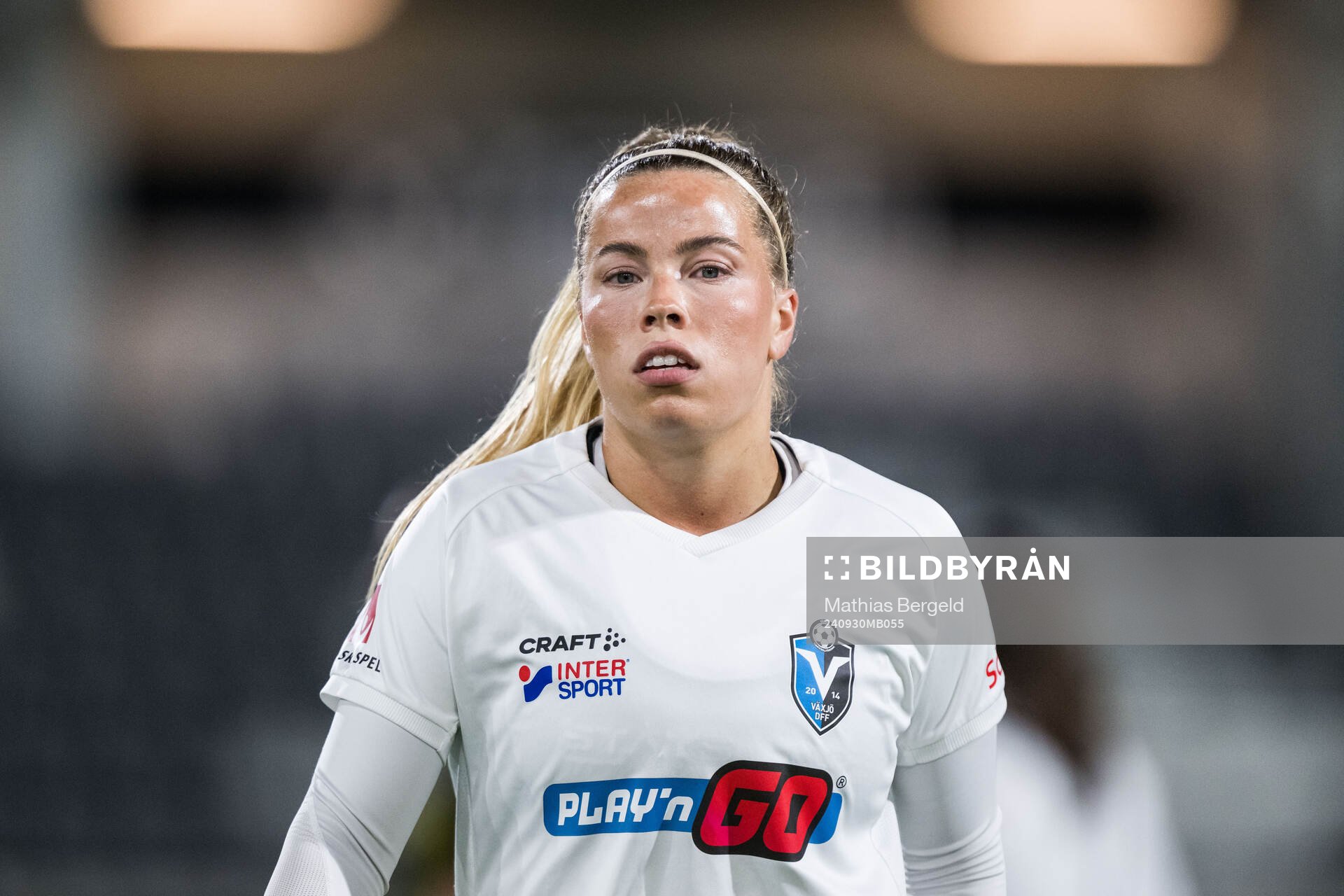 Växjö DFFs Mimmi Nurmela under fotbollsmatchen i Damallsvenskan mellan Häcken och Växjö DFF den 30 september 2024 i Göteborg. 