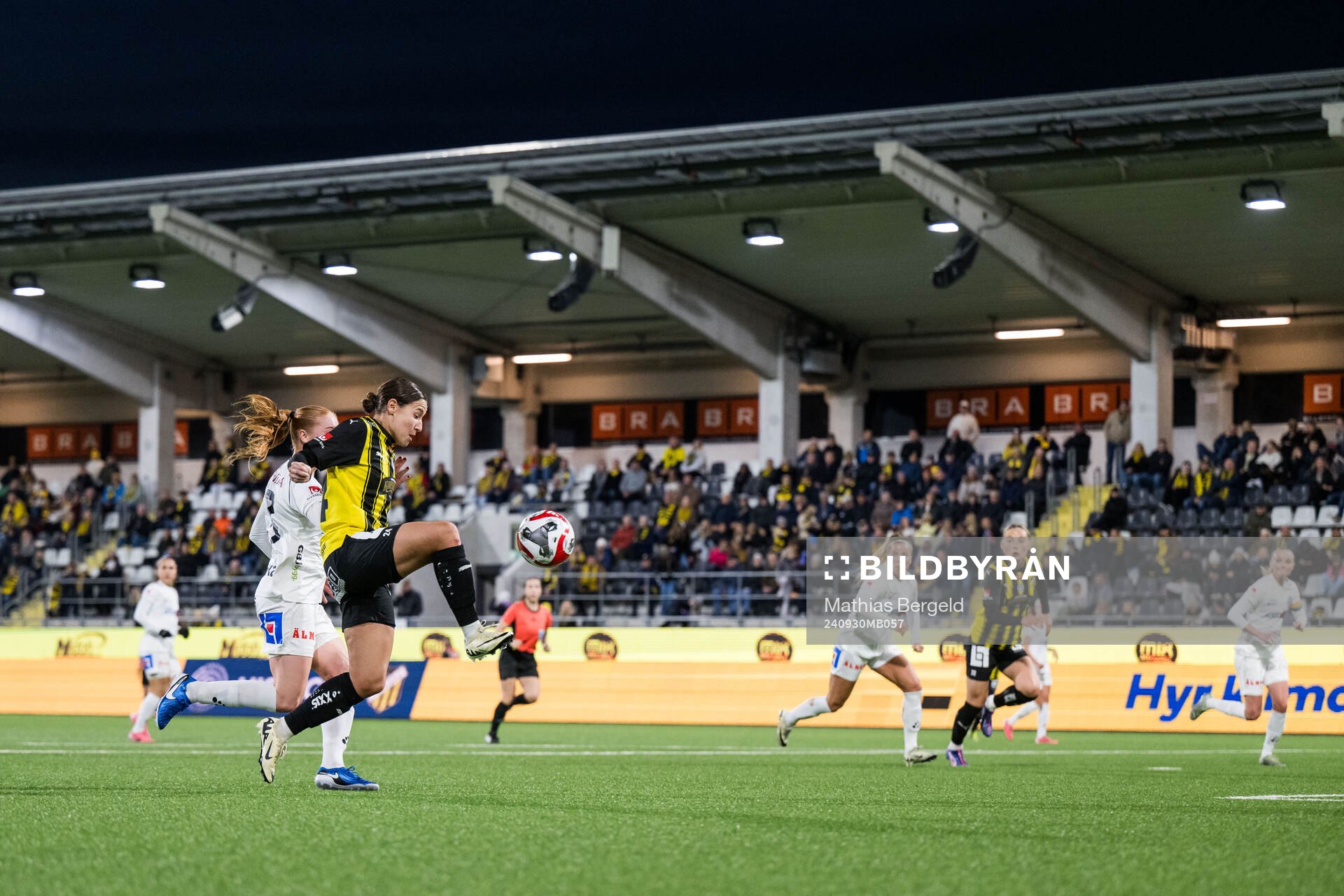 Häckens Tabby Tindell under fotbollsmatchen i Damallsvenskan mellan Häcken och Växjö DFF den 30 september 2024 i Göteborg. 