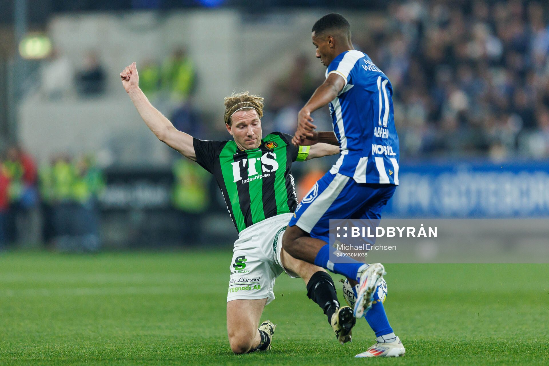 GAIS August Wängberg och IFK Göteborgs Paulos Abraham