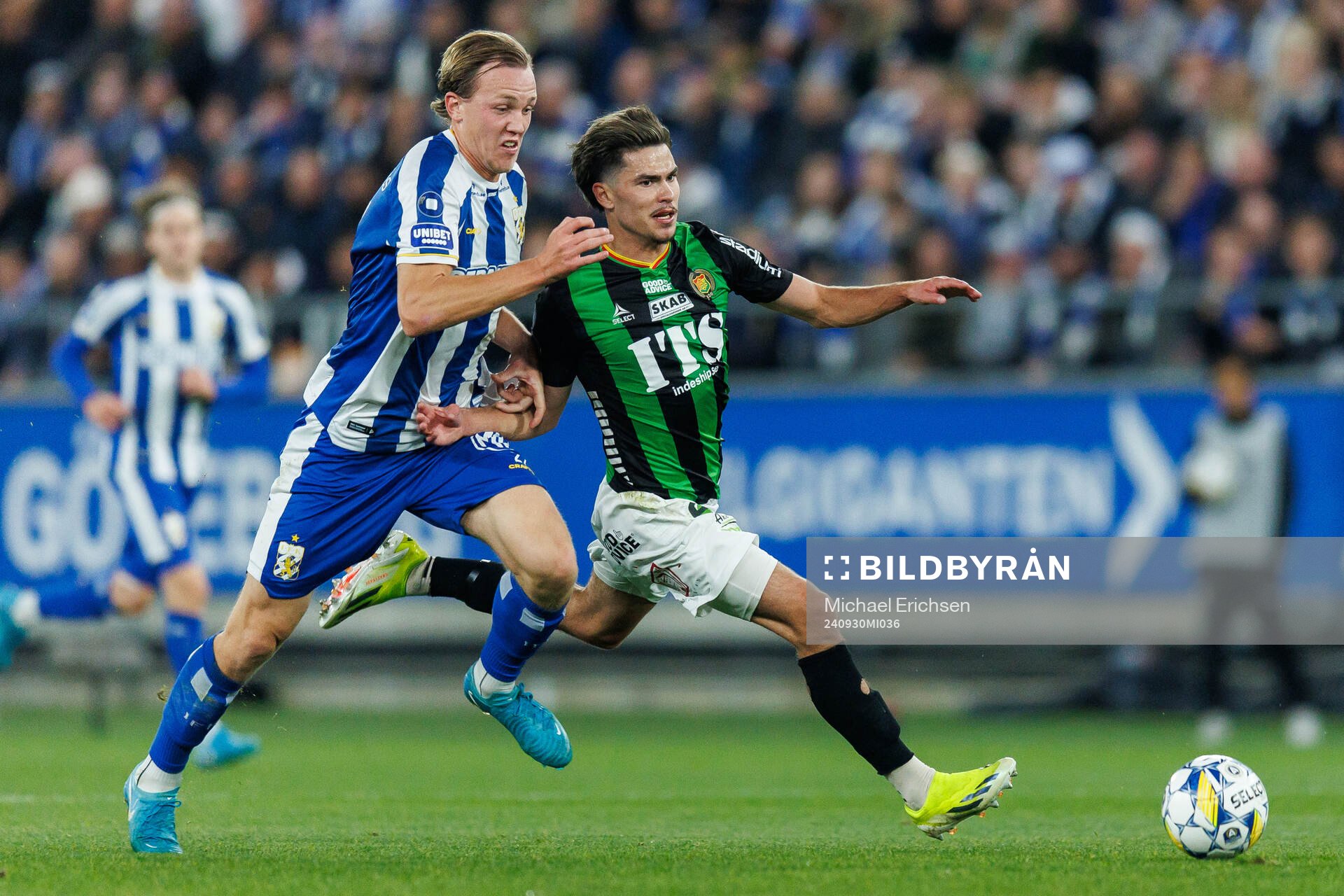 IFK Göteborgs Adam Carlén och GAIS William Milovanovic