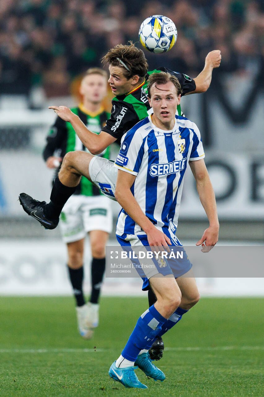 GAIS Axel Henriksson och IFK Göteborgs Adam Carlén