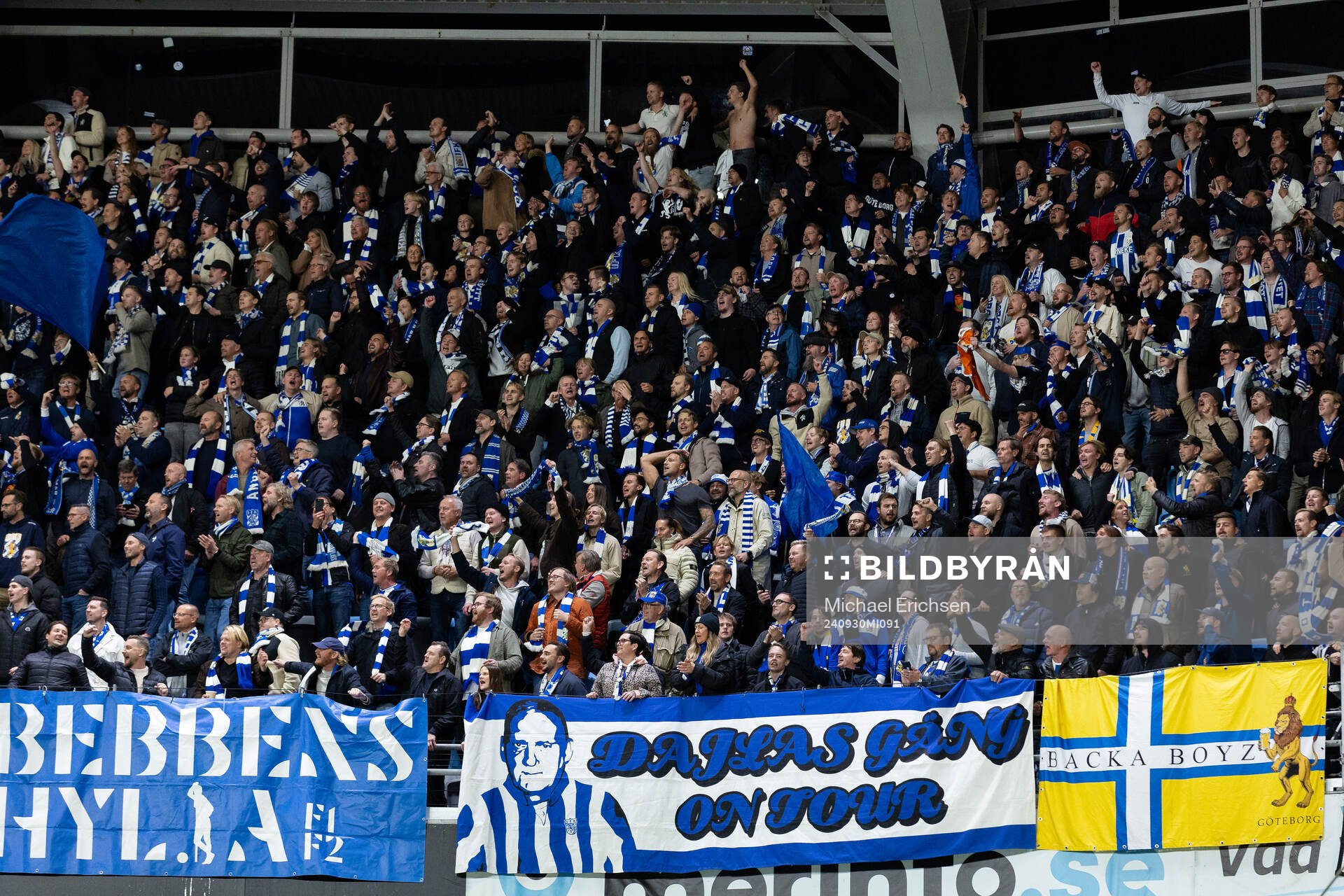 IFK Göteborgs supportrar jublar