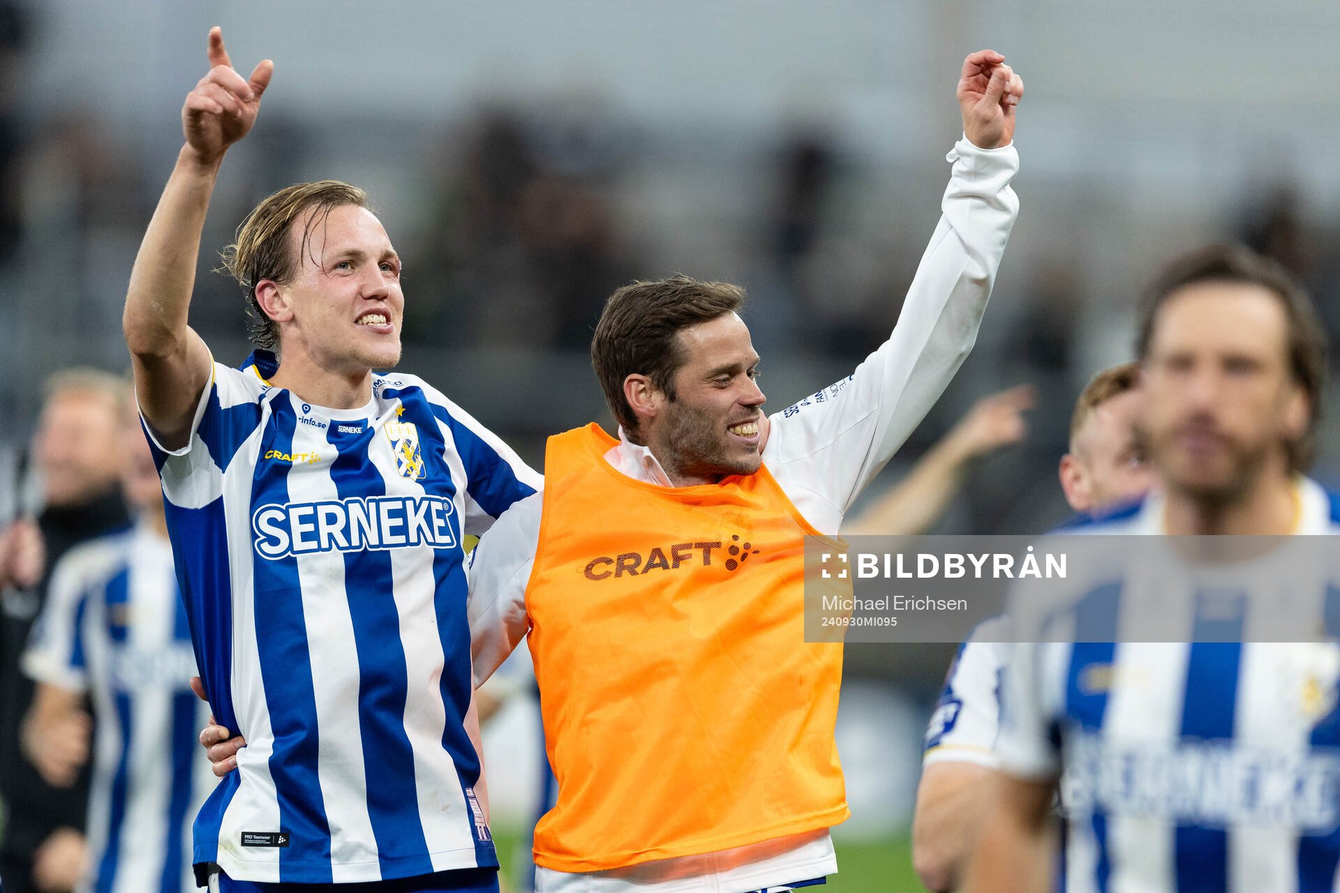 IFK Göteborgs Adam Carlén och Emil Salomonsson jublar