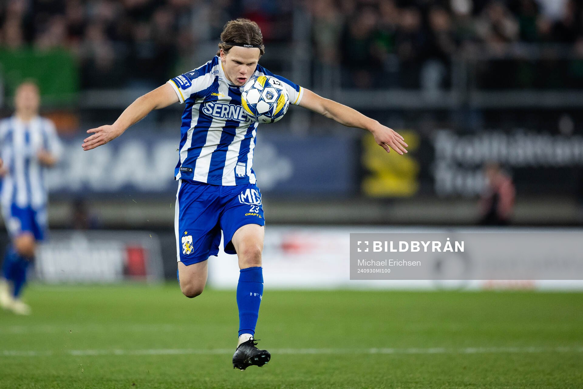 IFK Göteborgs Kolbeinn Thordarson under fotbollsmatchen i Allsvenskan mellan IFK Göteborg och GAIS den 30 september 2024 i Göteborg. 