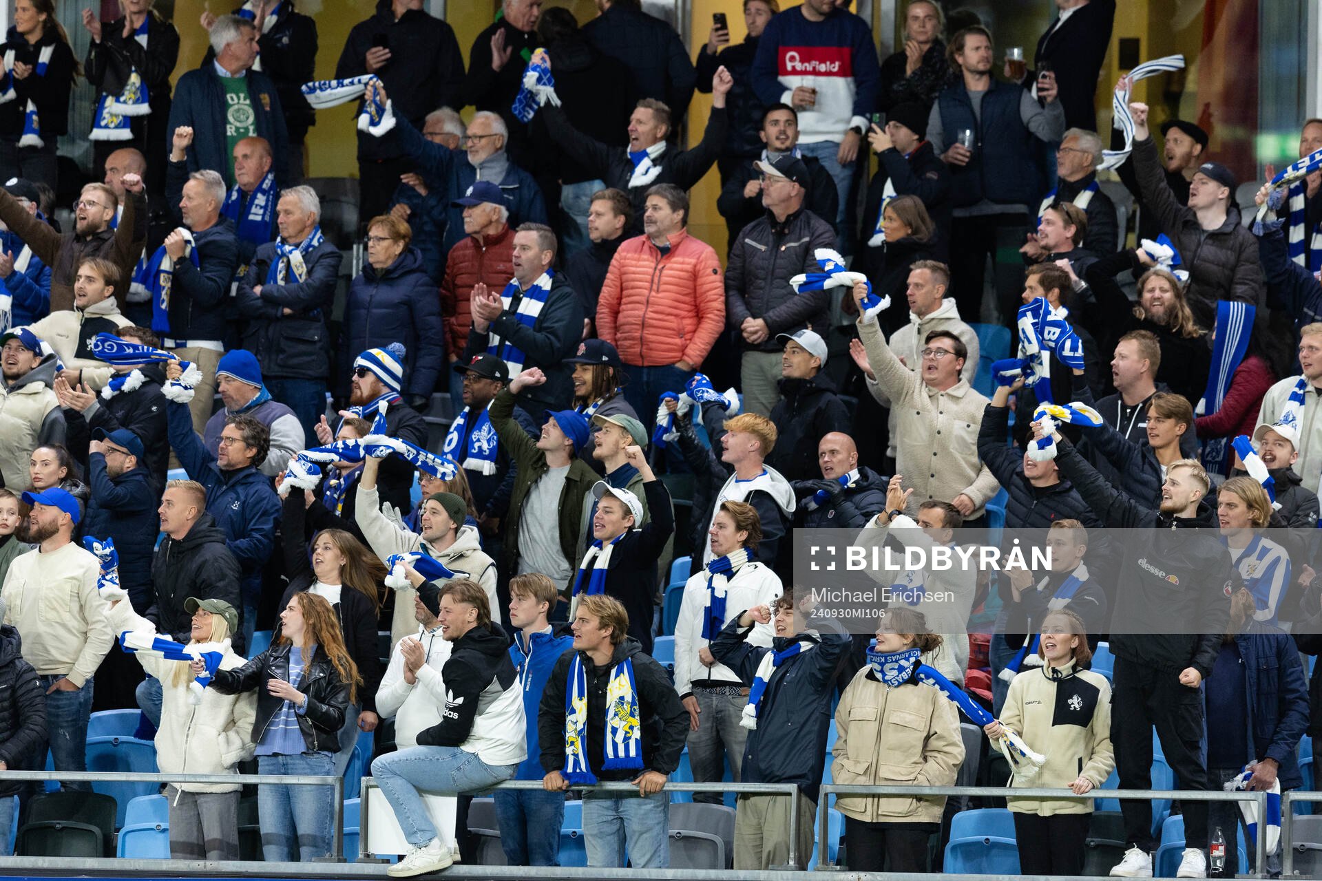 IFK Göteborgs supportrar jublar