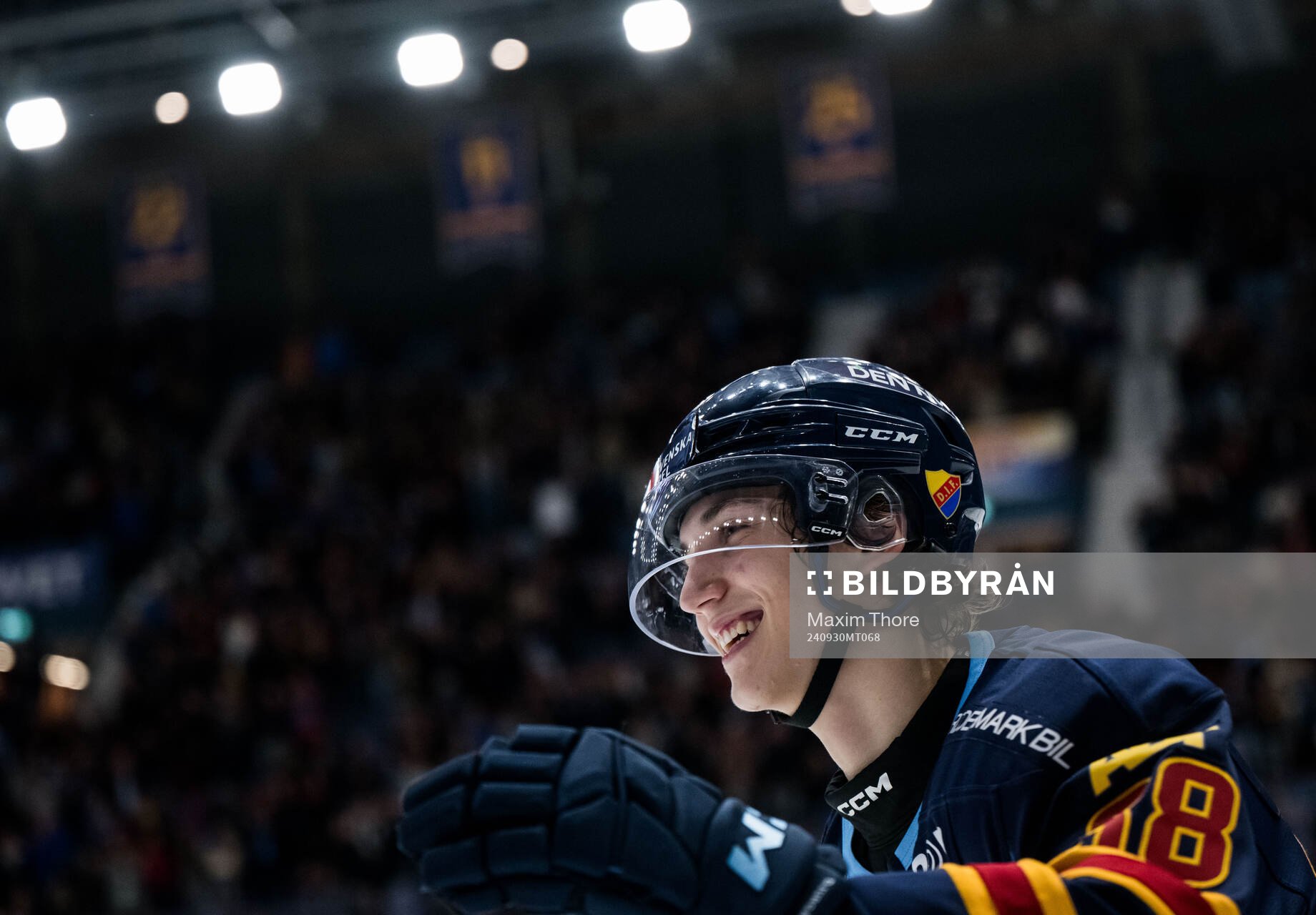 Djurgårdens Victor Eklund jublar
