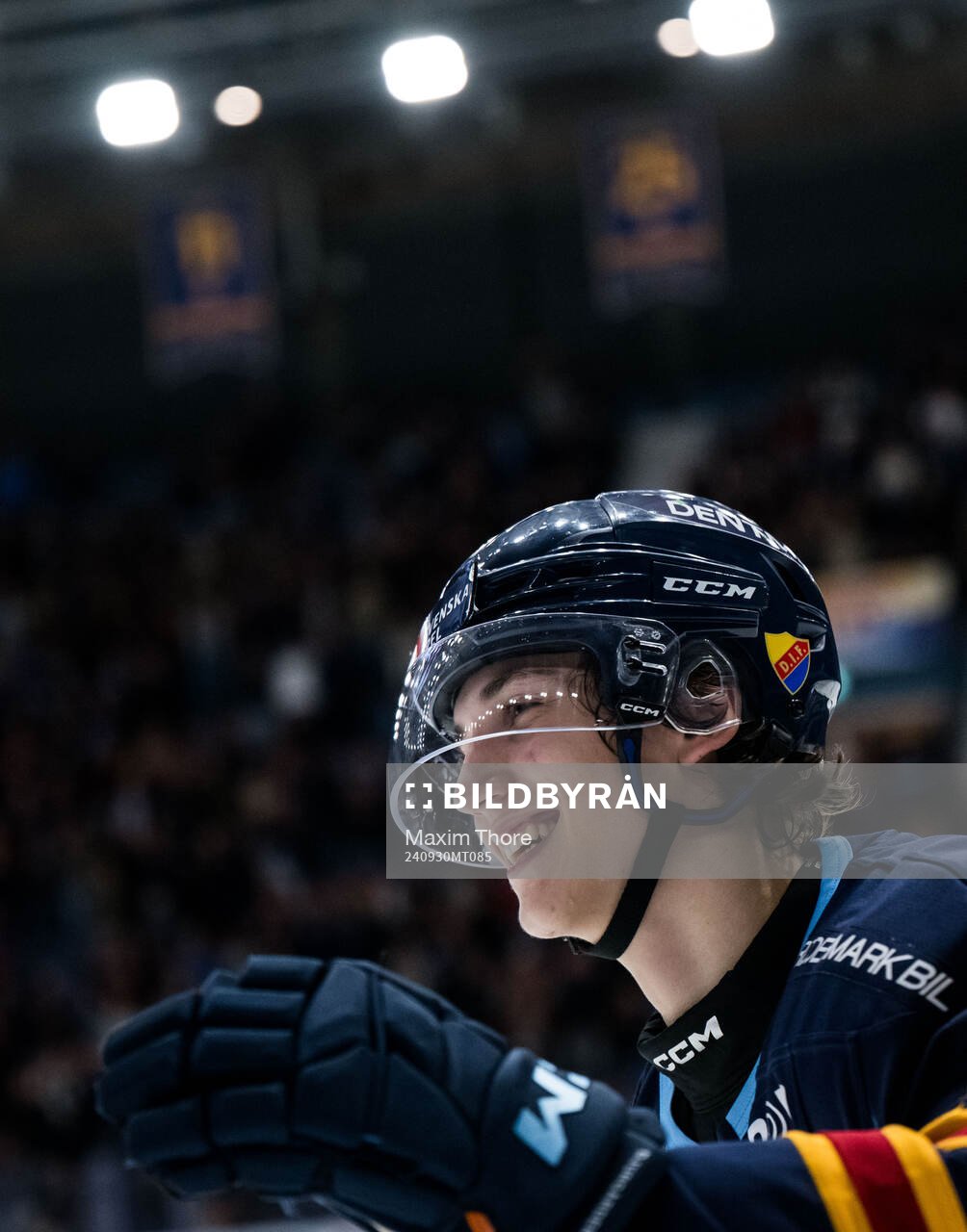 Djurgårdens Victor Eklund jublar