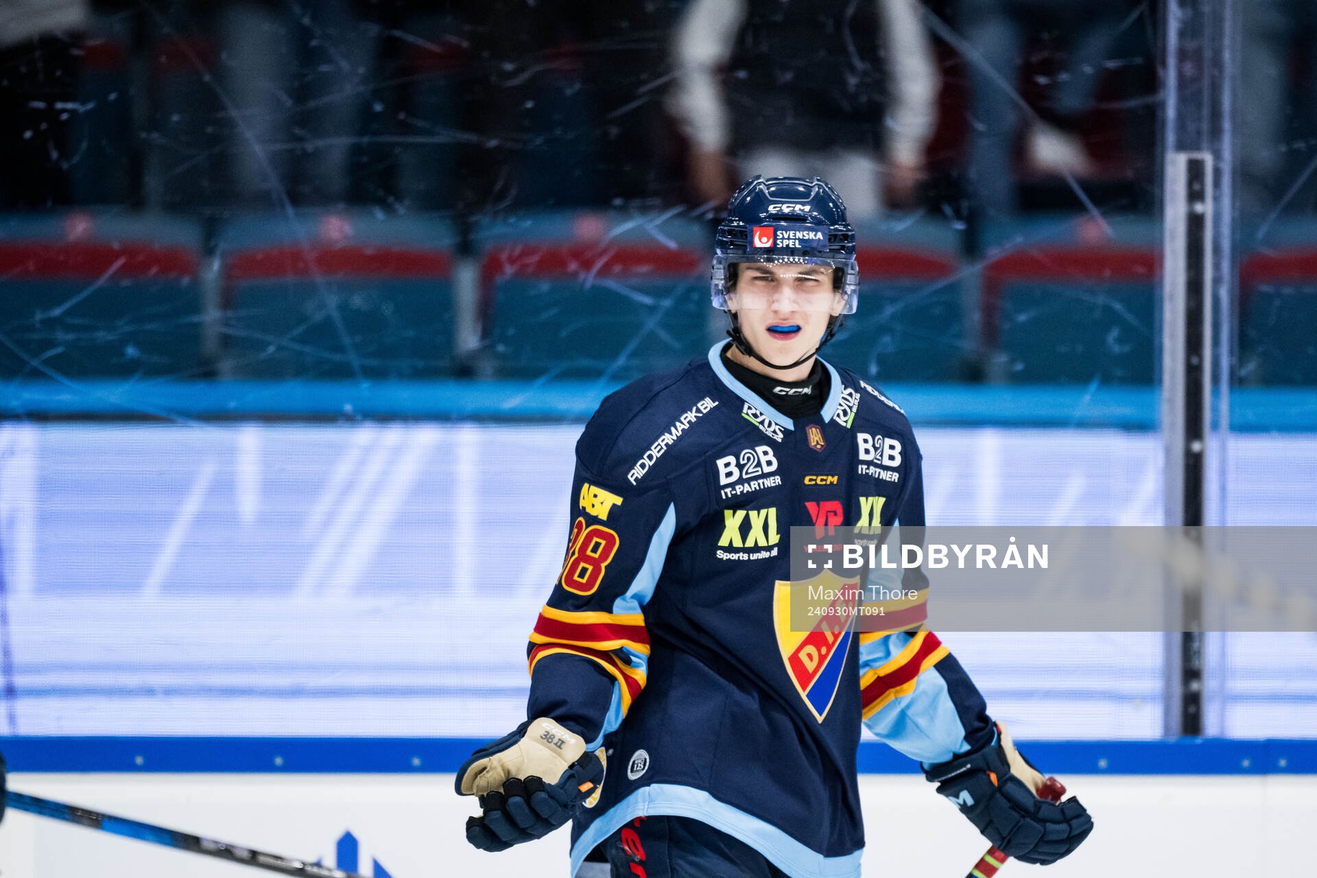 Djurgårdens Victor Eklund jublar