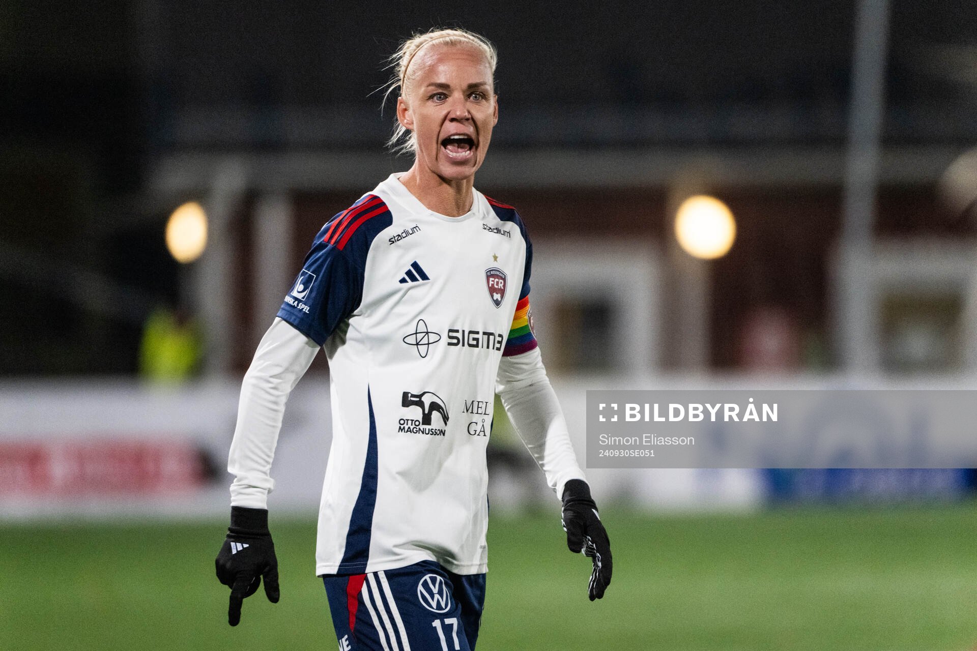 FC Rosengårds Caroline Seger reagerar