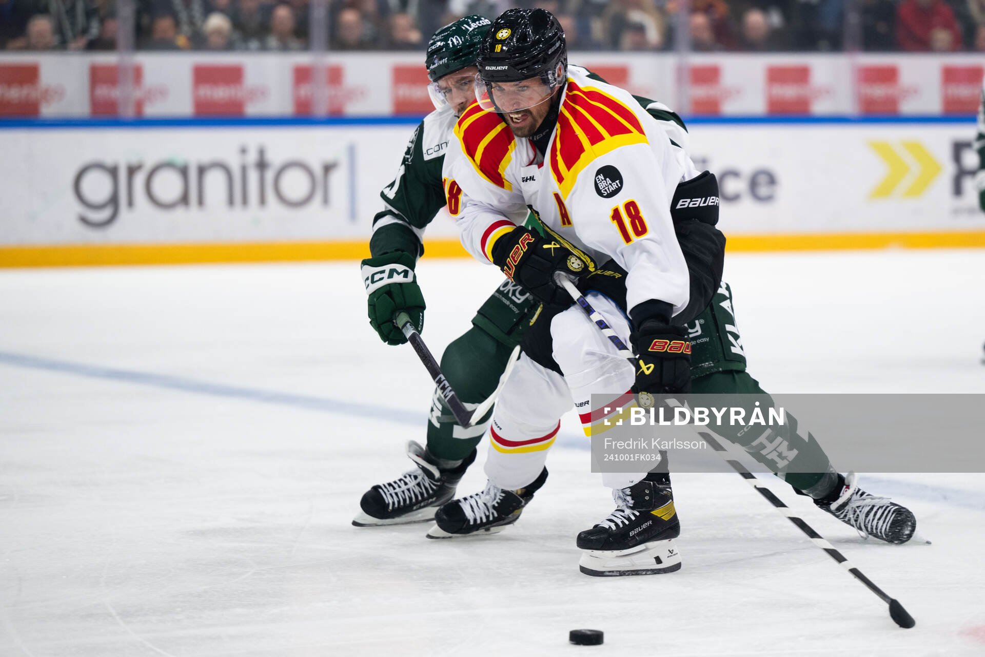 Färjestads Joakim Nygård och Brynäs Anton Rödin