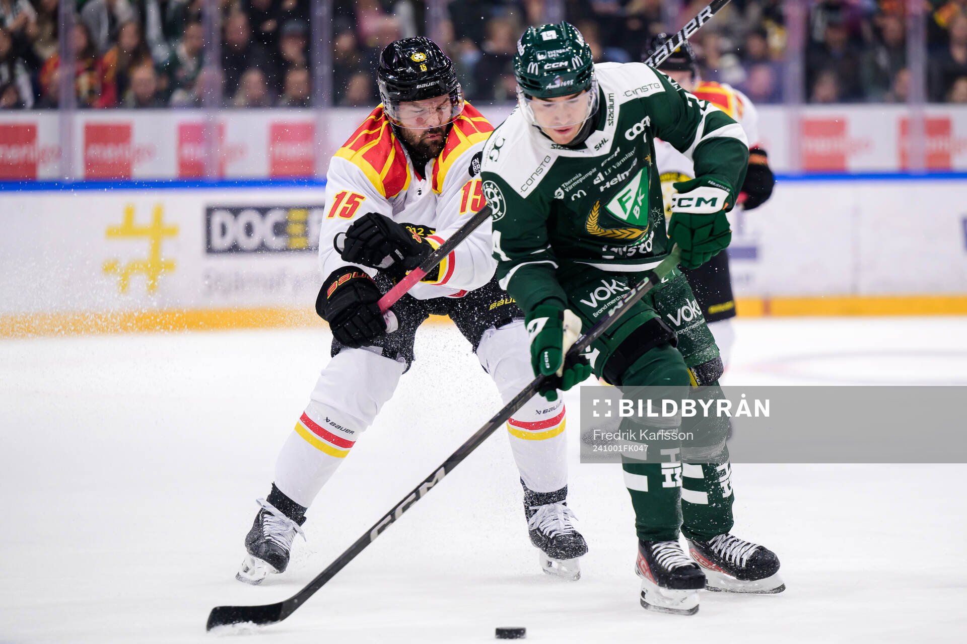 Brynäs Simon Bertilsson och Färjestads Michael Lindqvist