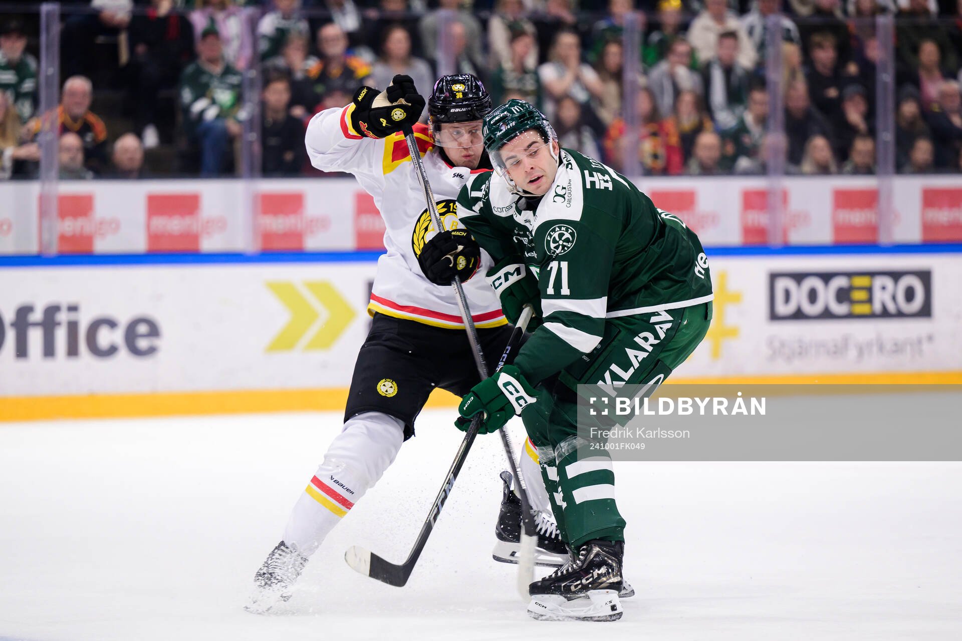 Brynäs Linus Ölund och Färjestads Viktor Lodin