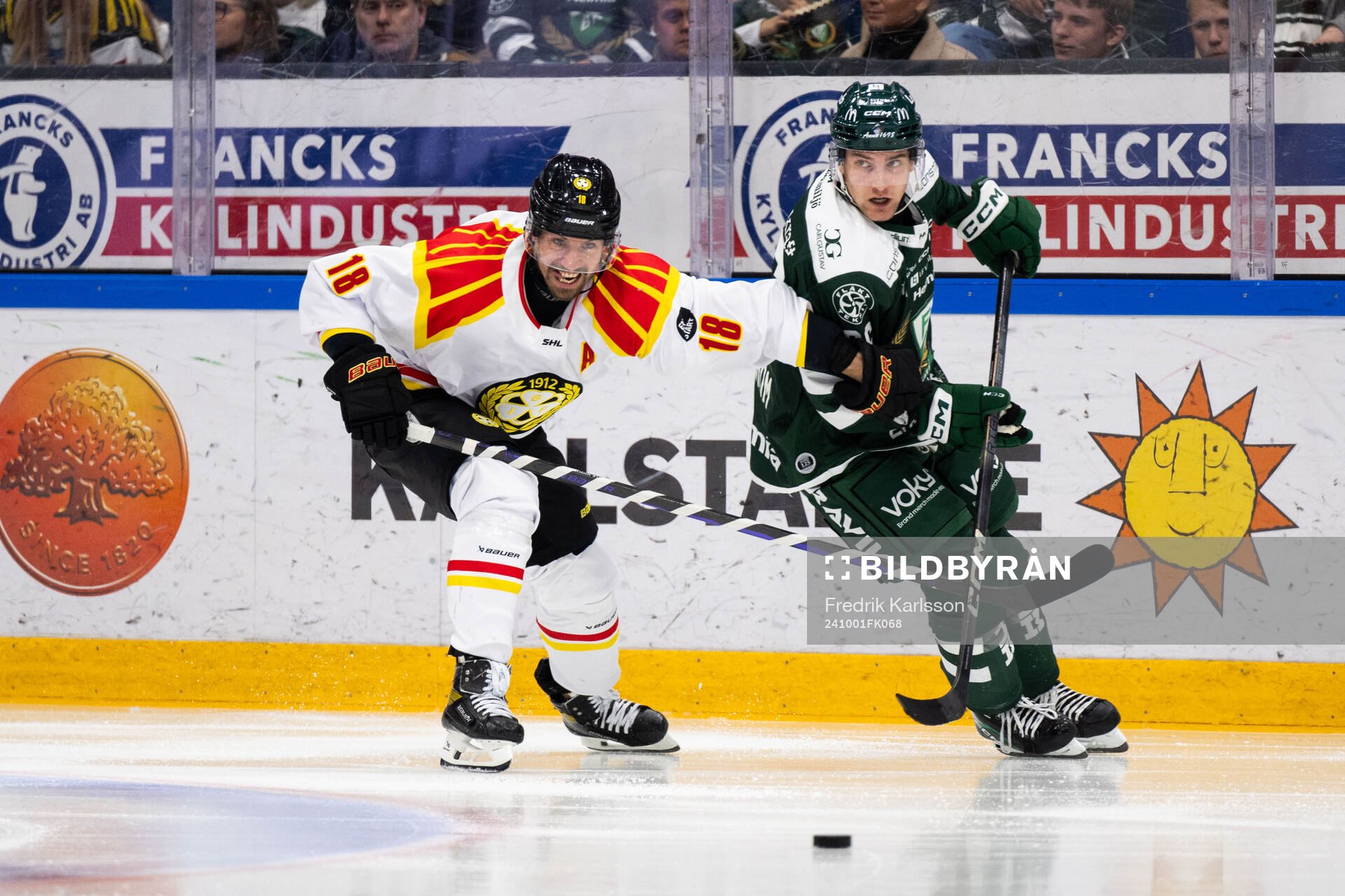 Brynäs Anton Rödin och Färjestads Joel Nyström