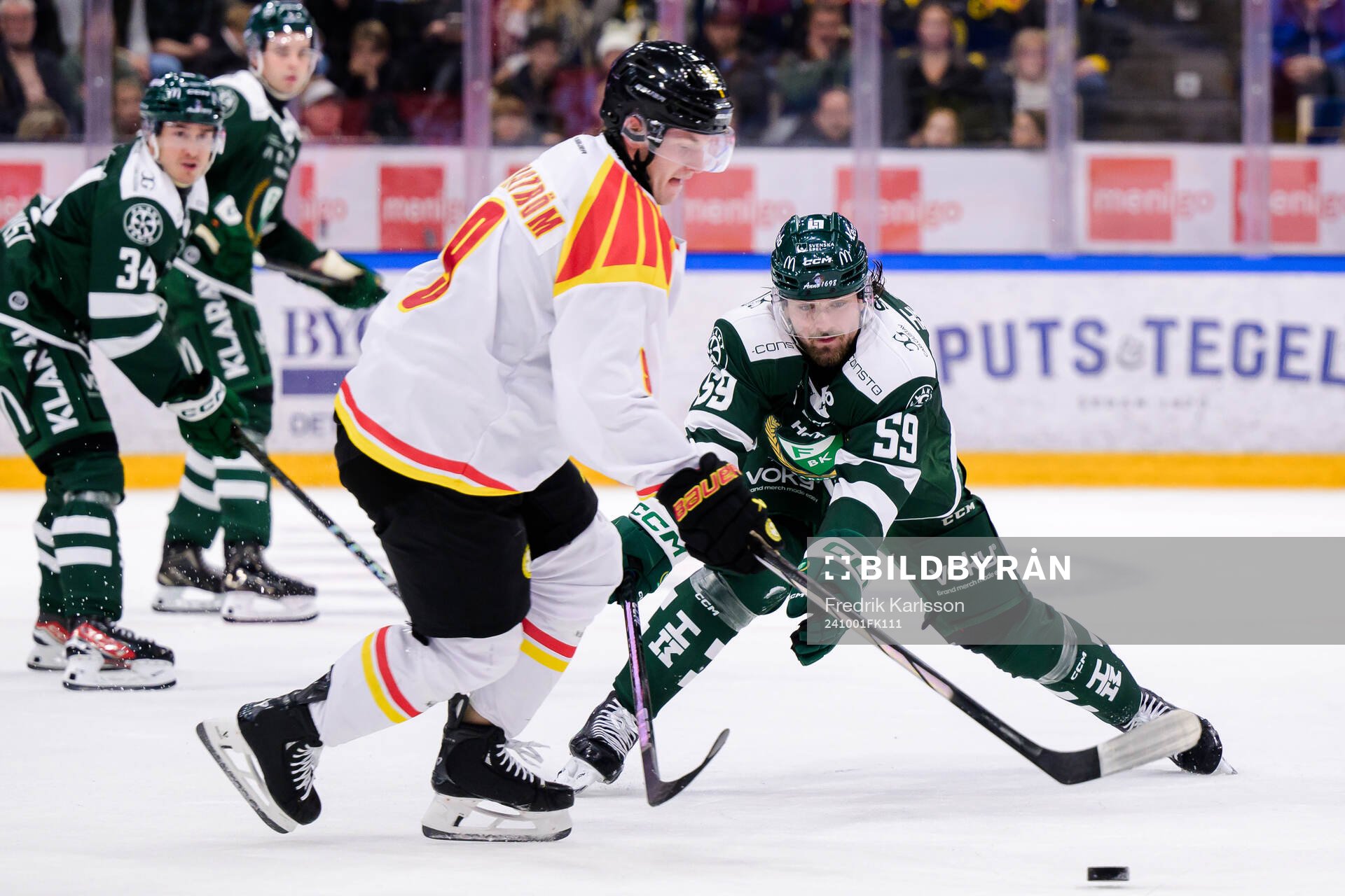 Brynäs Victor Söderström och Färjestads Linus Johansson