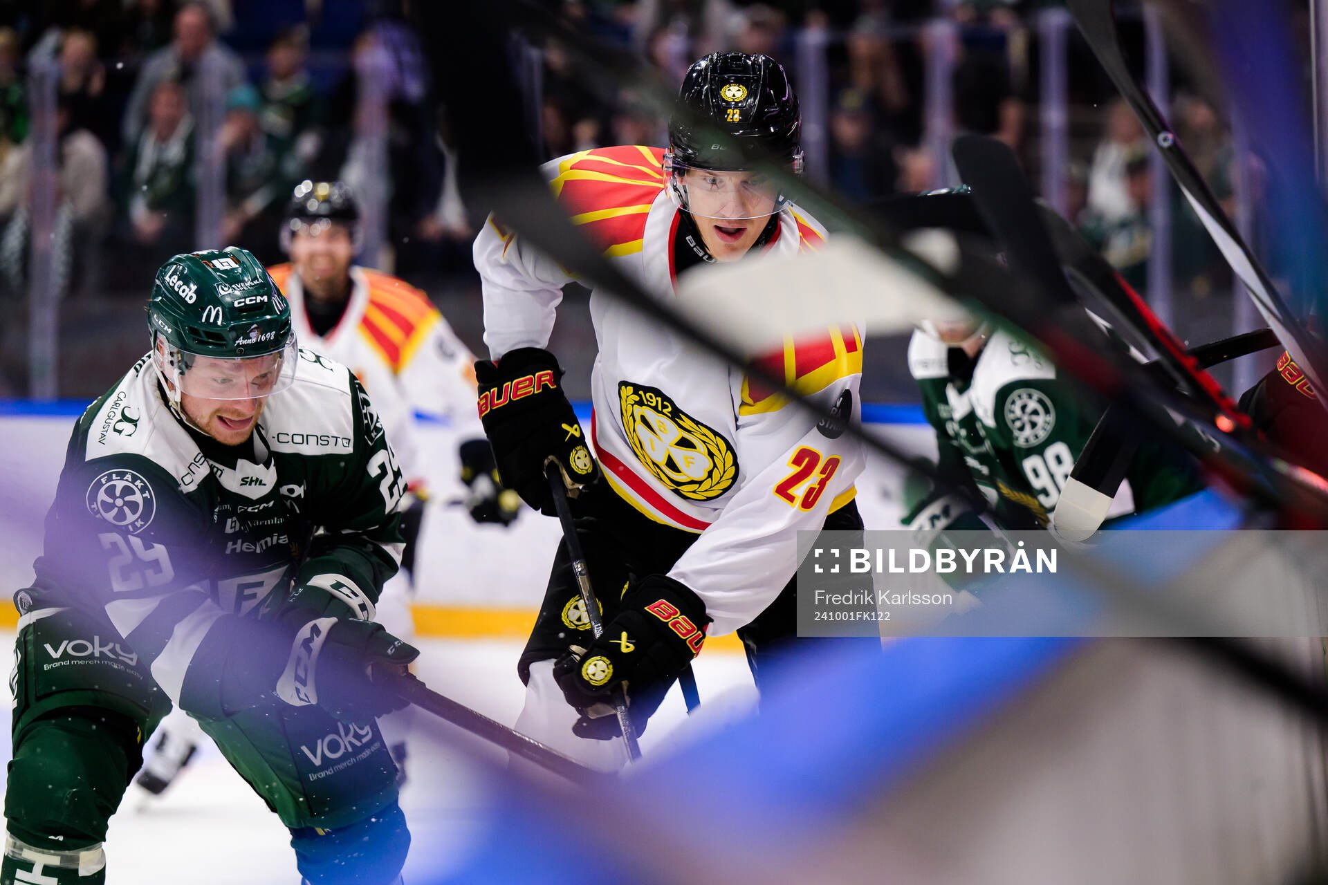 Färjestads Oskar Steen och Brynäs Oskar Lindblom