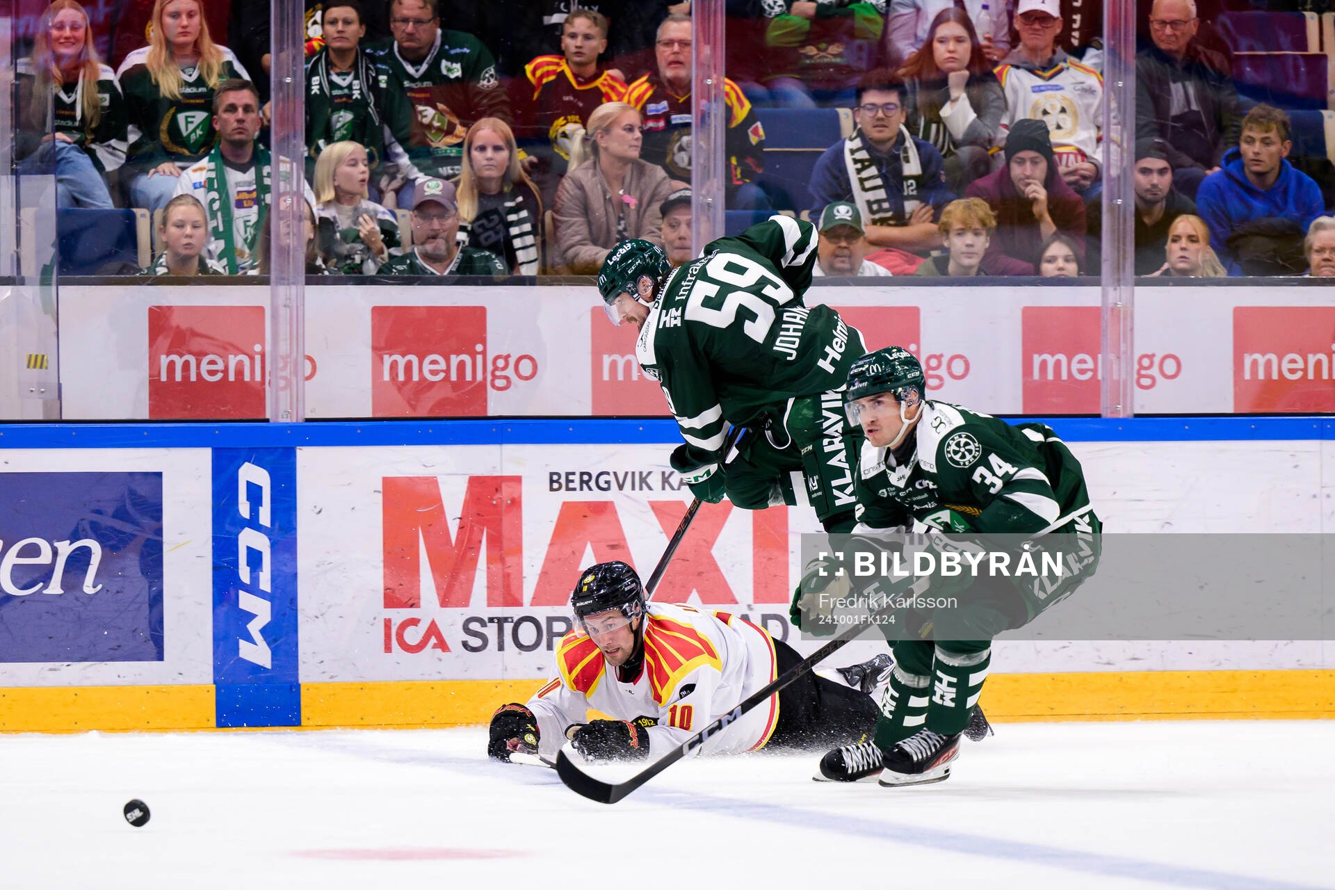 Brynäs Johan Larsson och Färjestads Michael Lindqvist