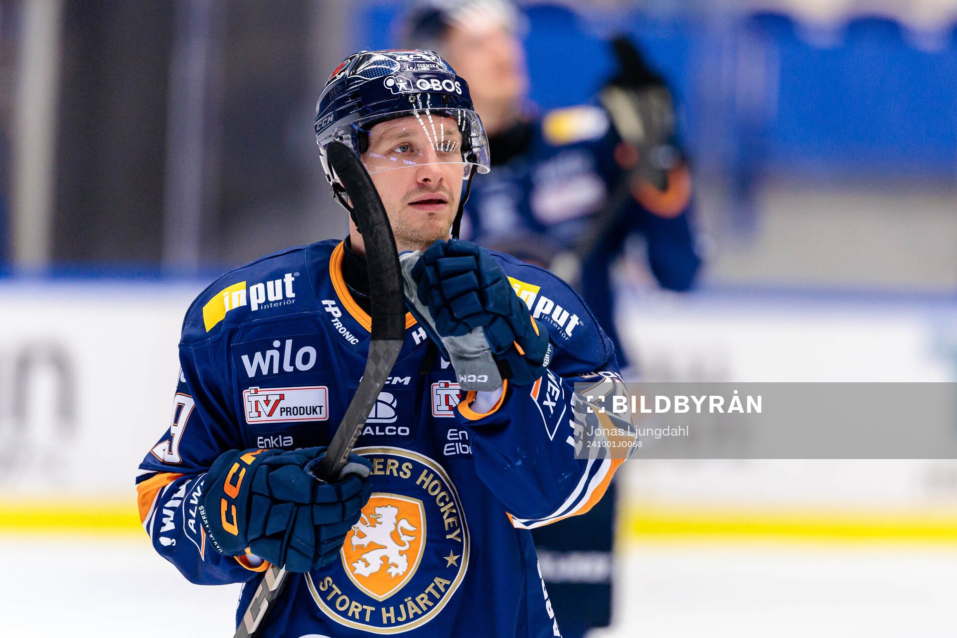 Växjös Sebastian Strandberg jublar