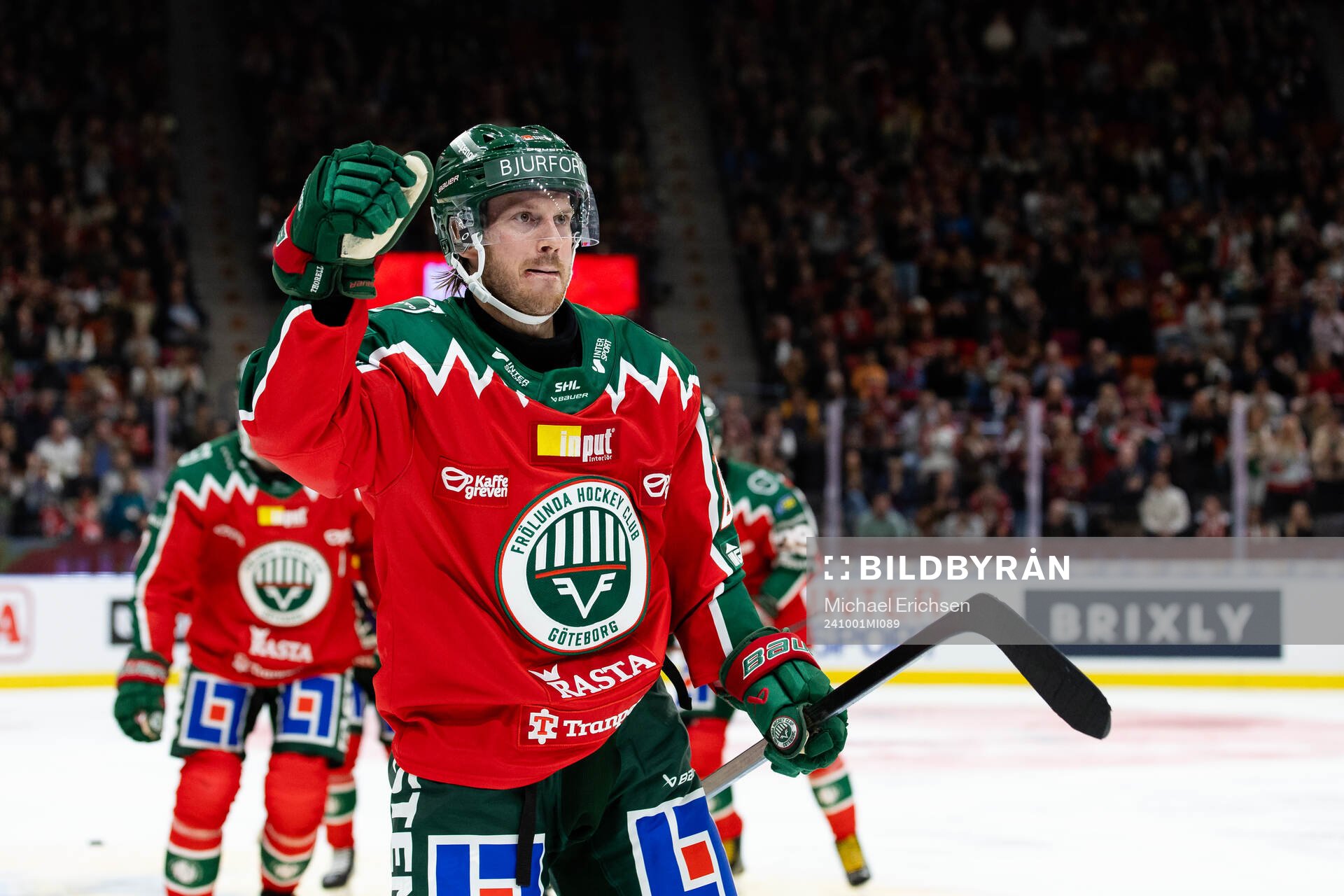 Frölundas Erik Thorell jublar