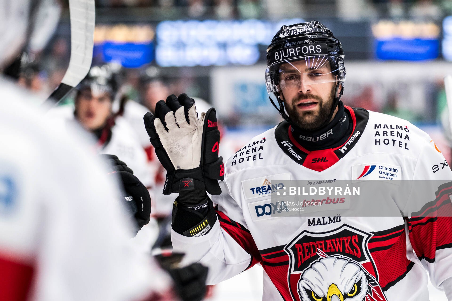 Malmö Redhawks Robin Hanzl jublar