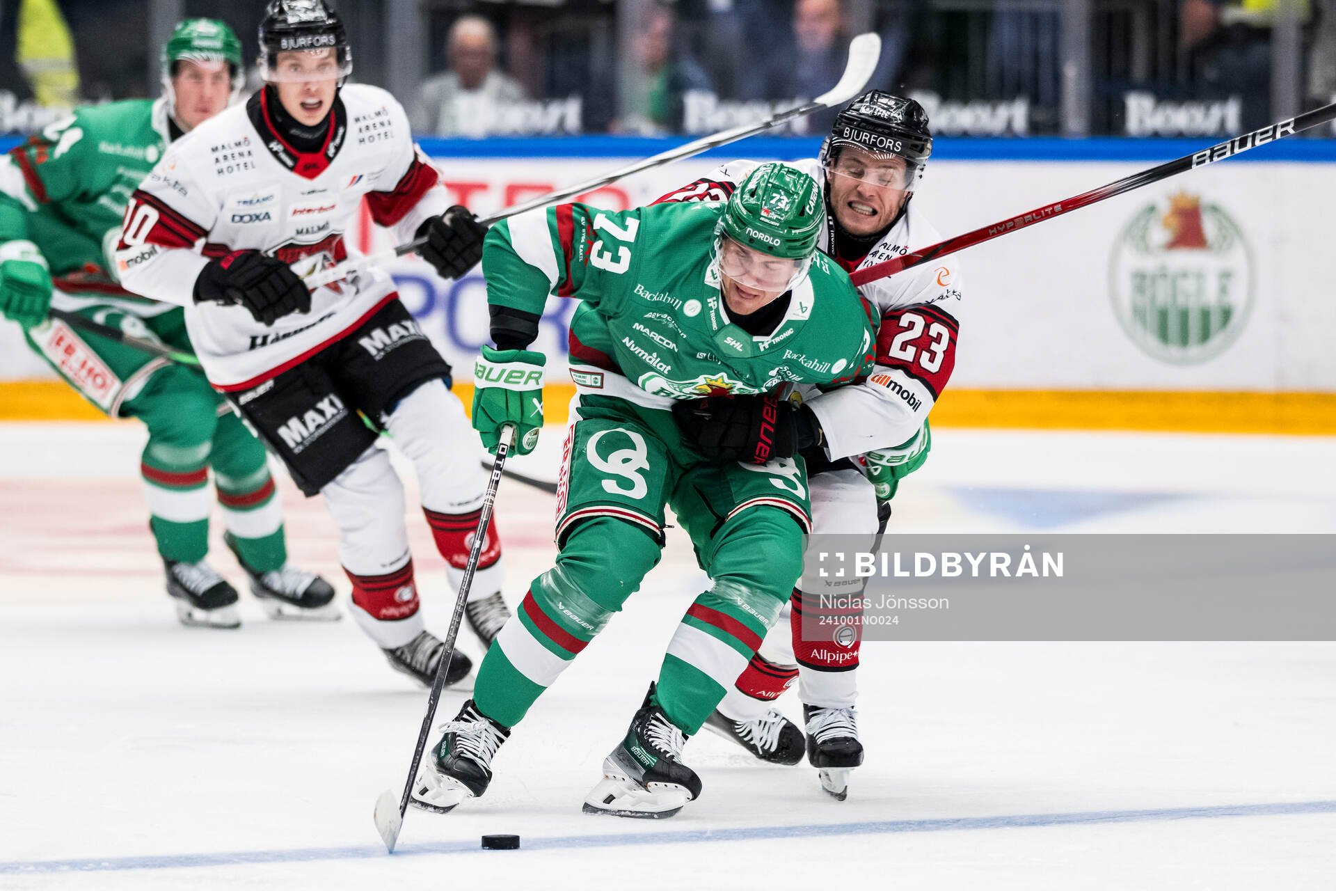Rögles Oliver Eklind och Malmö Redhawks Christoffer