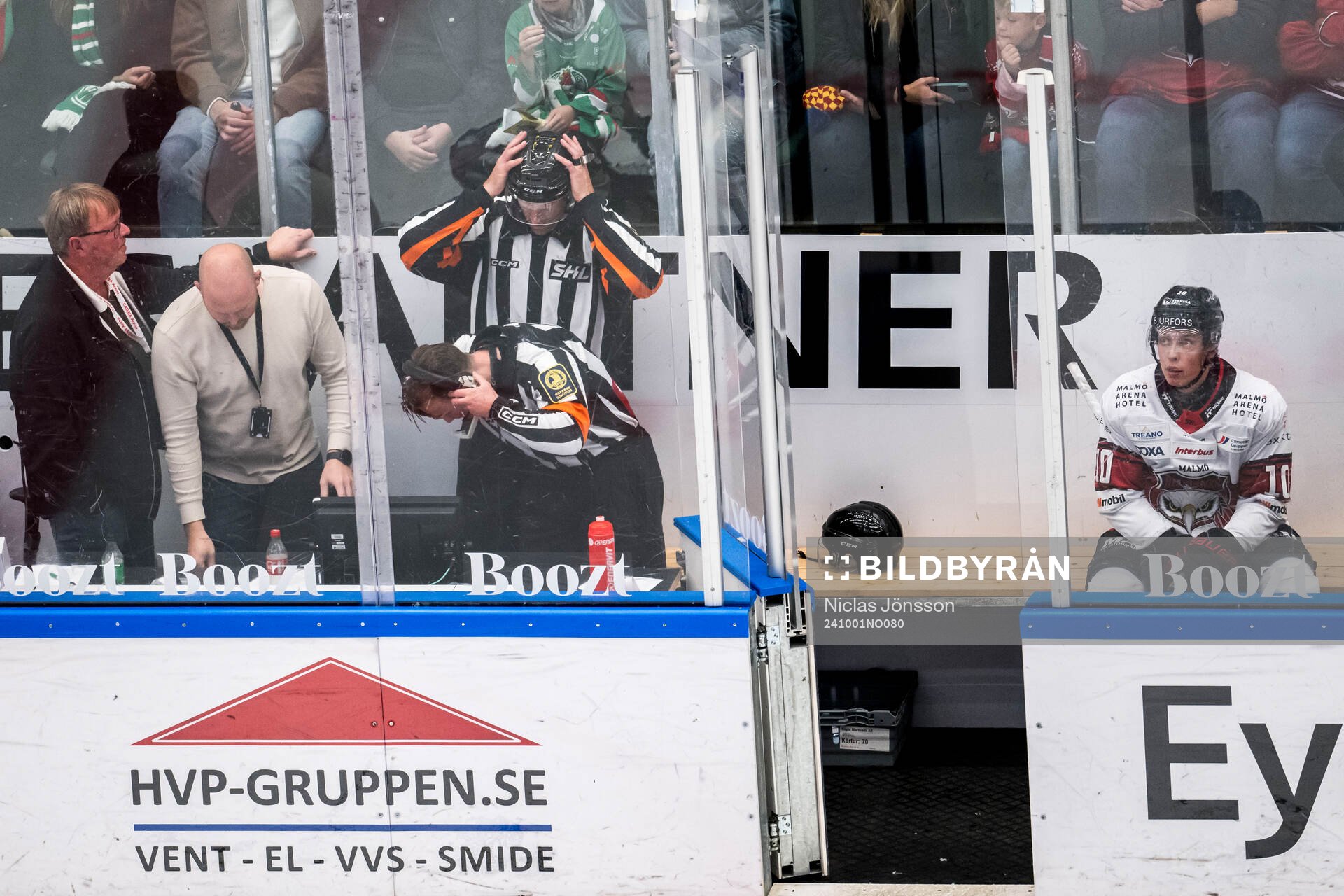 Malmö Redhawks William von Barnekow i utvisningsbåset