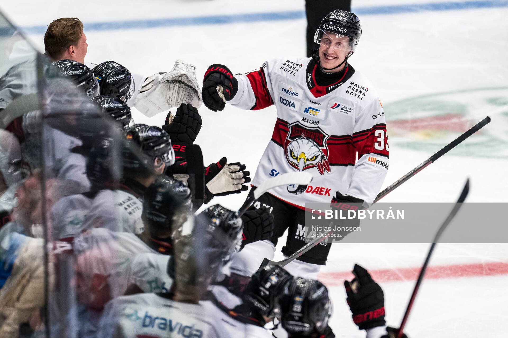 Malmö Redhawks Lassi Thomson jublar