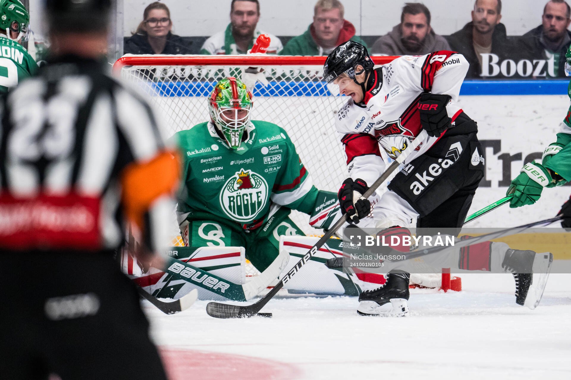Rögles målvakt Christoffer Rifalk och Malmö Redhawks