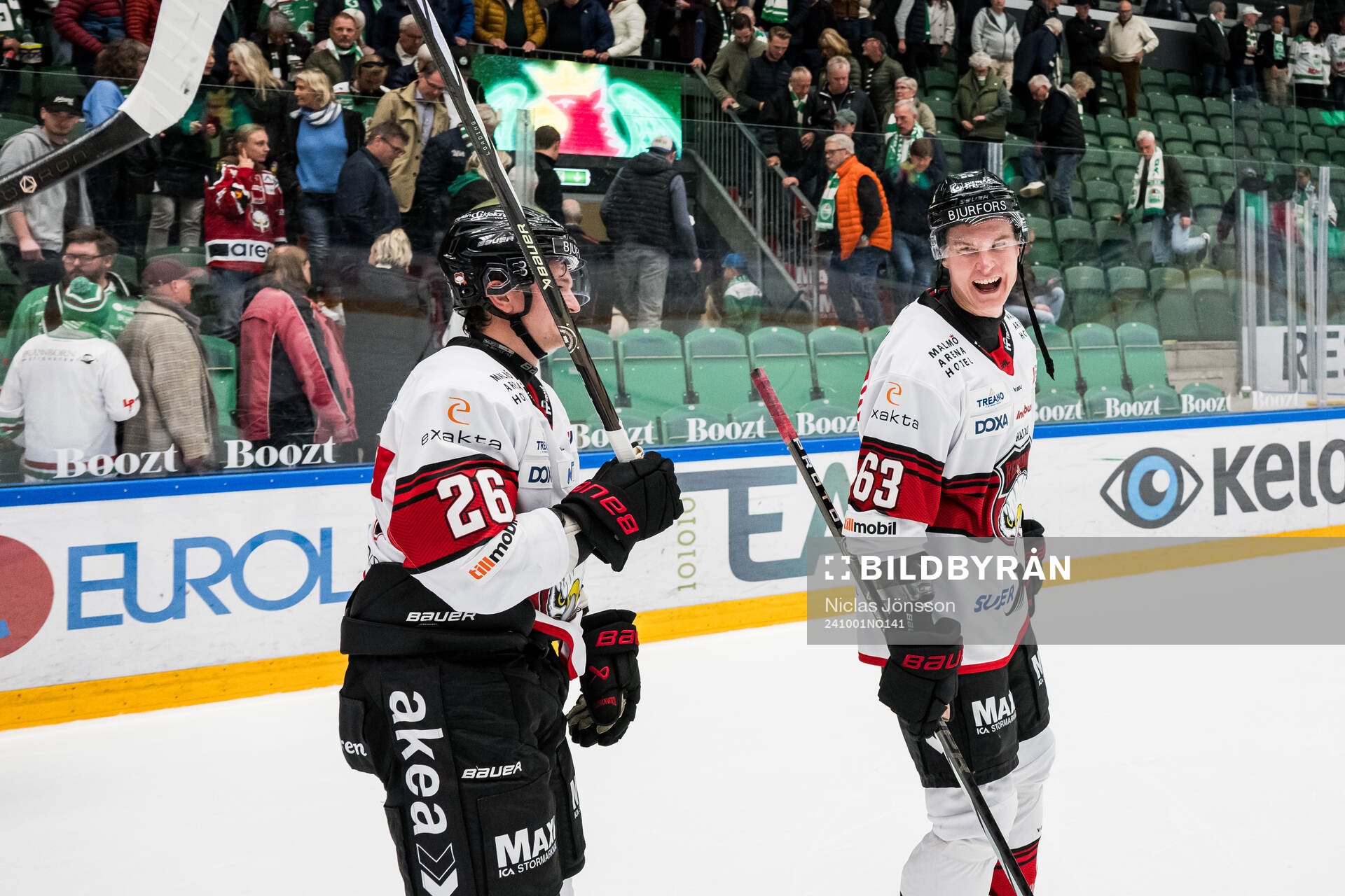 Malmö Redhawks Teemu Kivihalme  och Fredrik Händemark