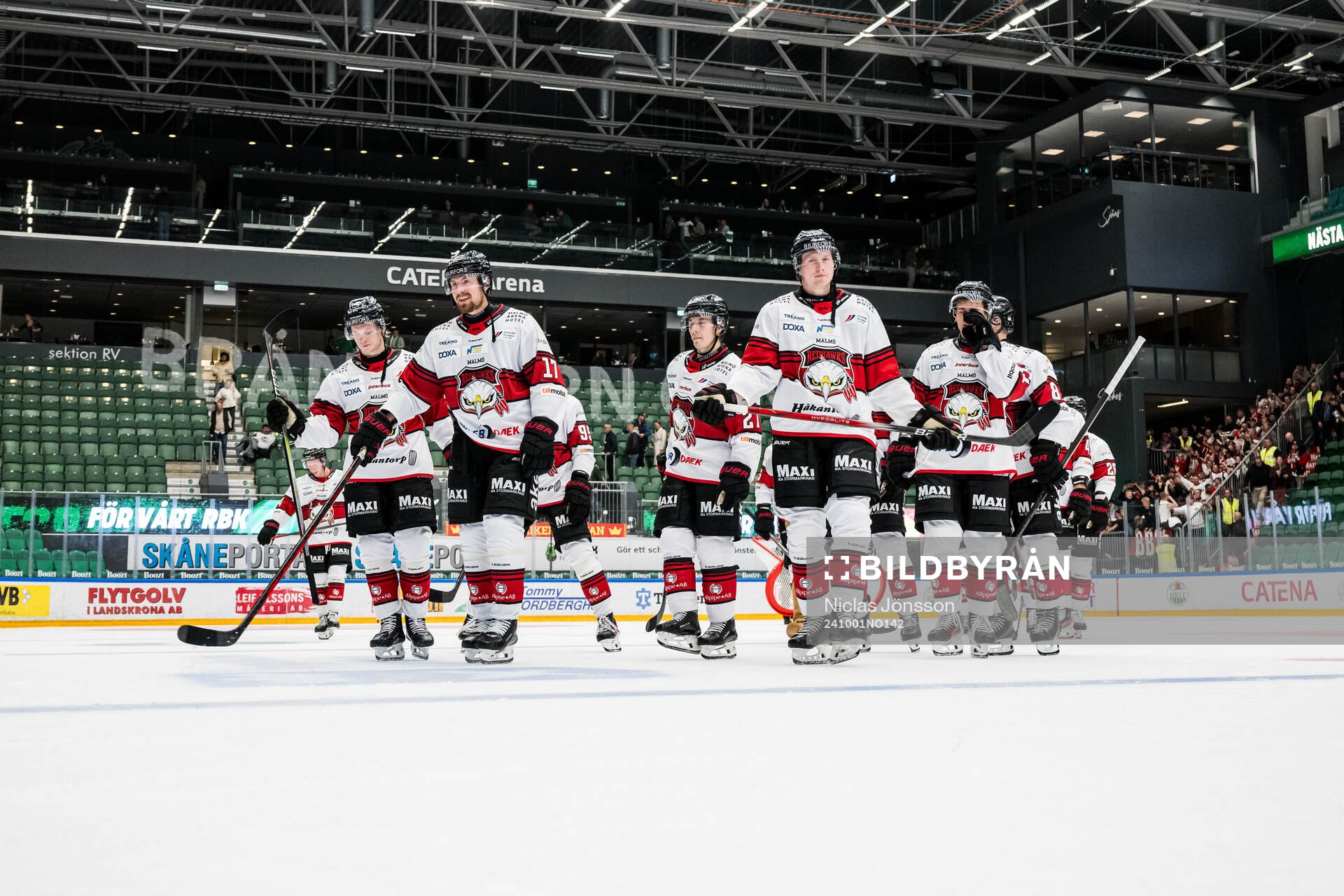 Malmö Redhawks spelarna jublar