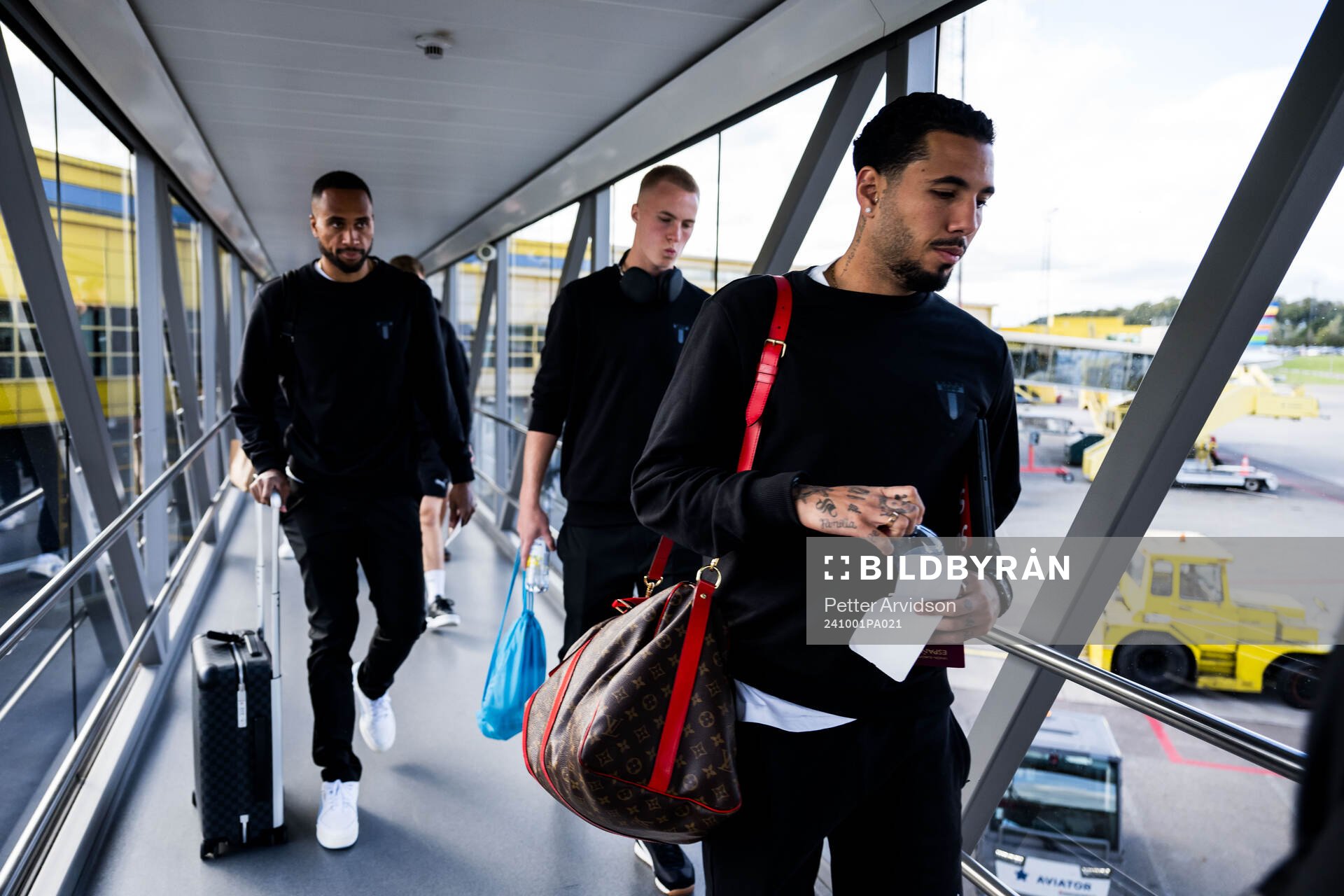 Isaac Kiese Thelin, Daniel Gudjohnsen and Sergio Pena of