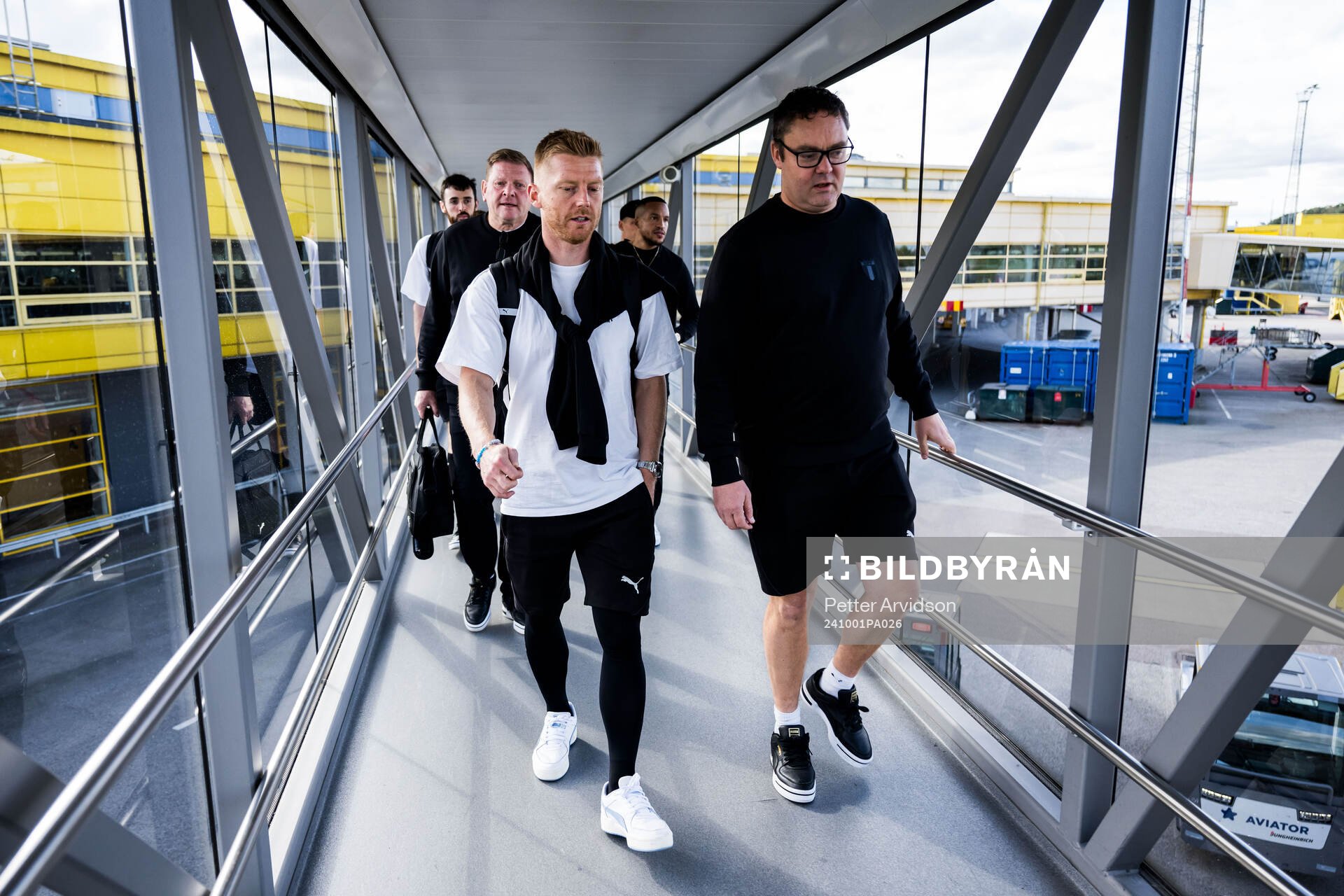 Anders Christiansen and Equipment manager Daniel Möller of