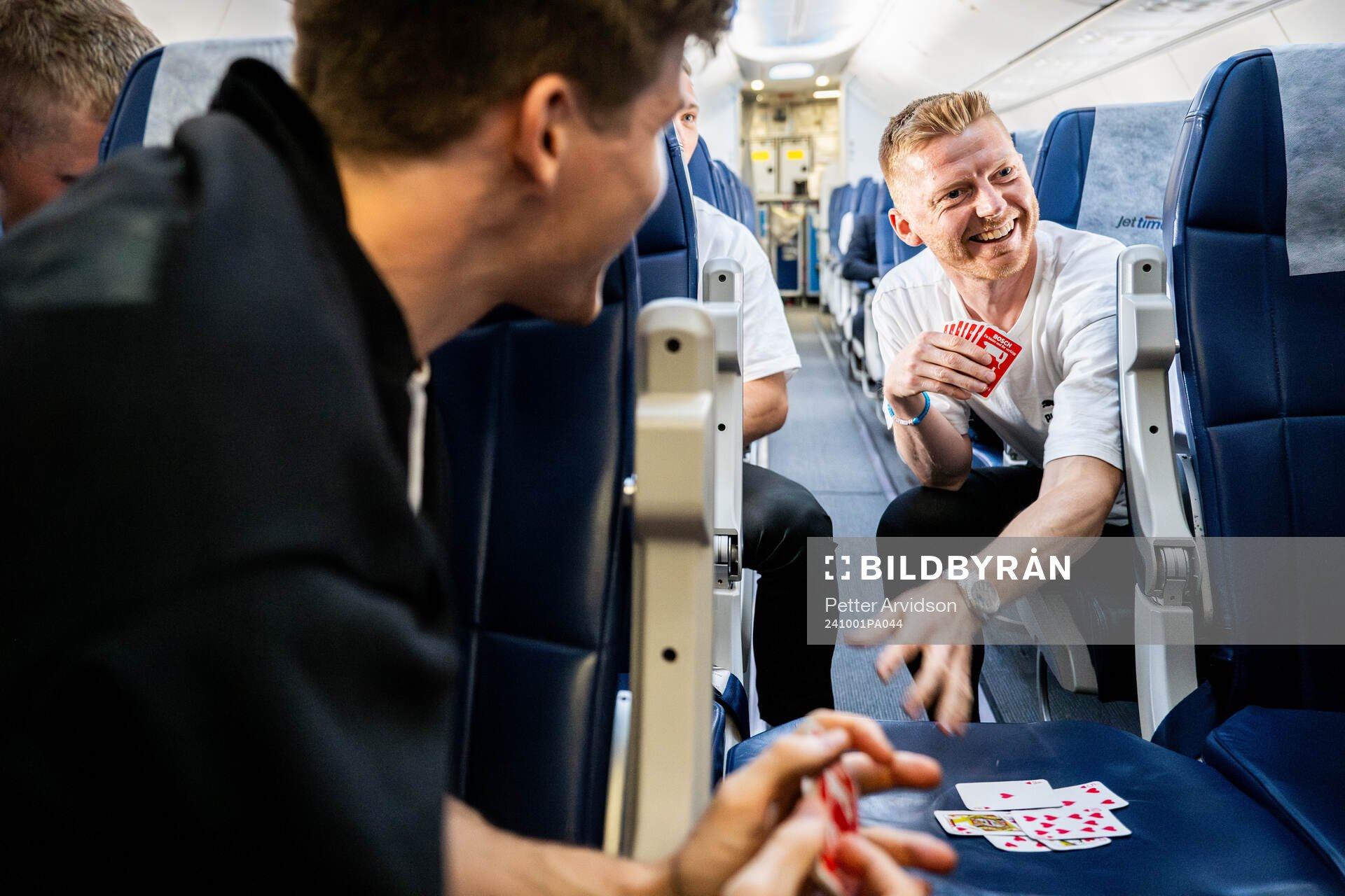Anders Christiansen of Malmö FF play a game of cards